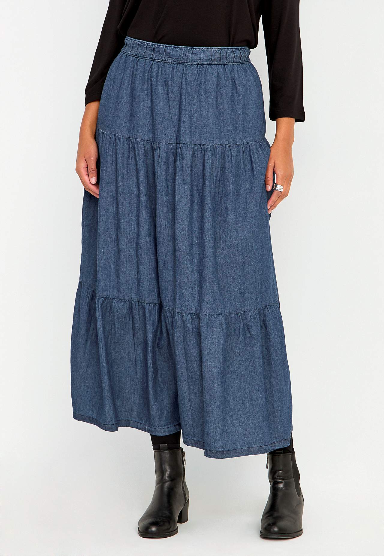 Rüschenrock aus Denim