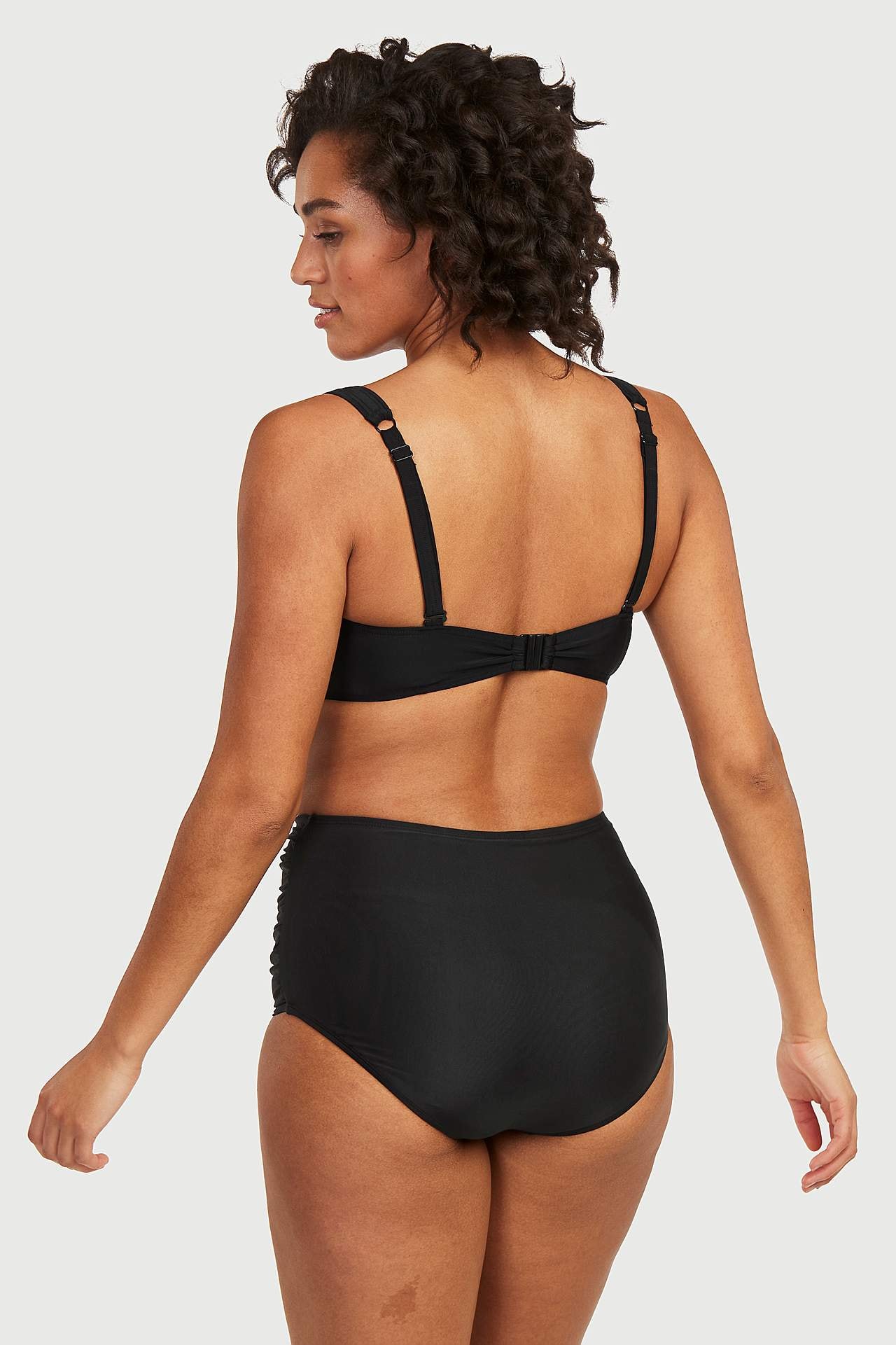 Gerüscht Bikini-Unterteil mit hohem Bund Honolulu
