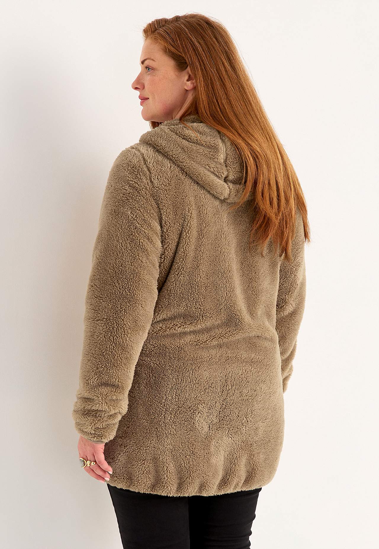 Behagliche Fleecejacke mit Kapuze