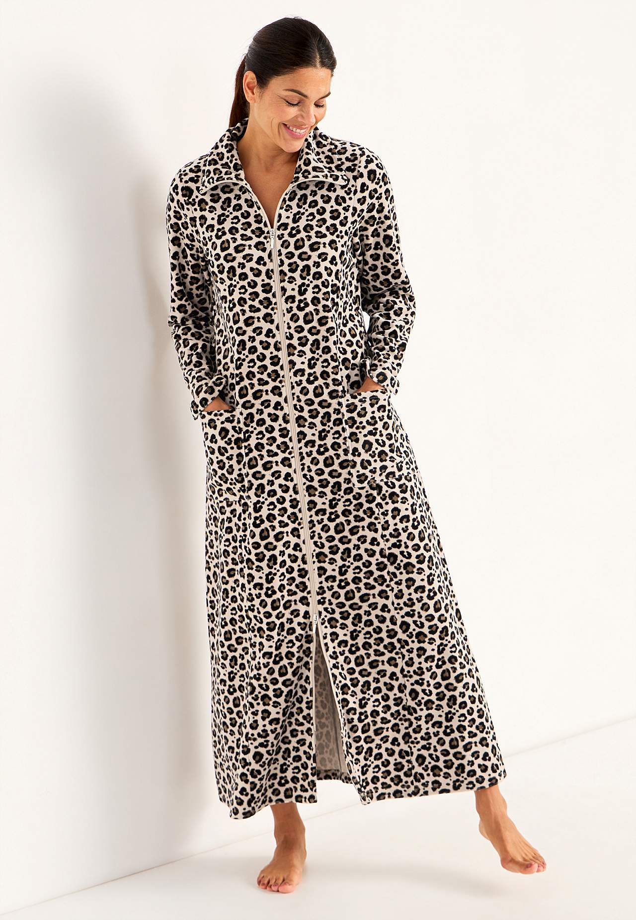 Velourer, langer Morgenrock Wilma