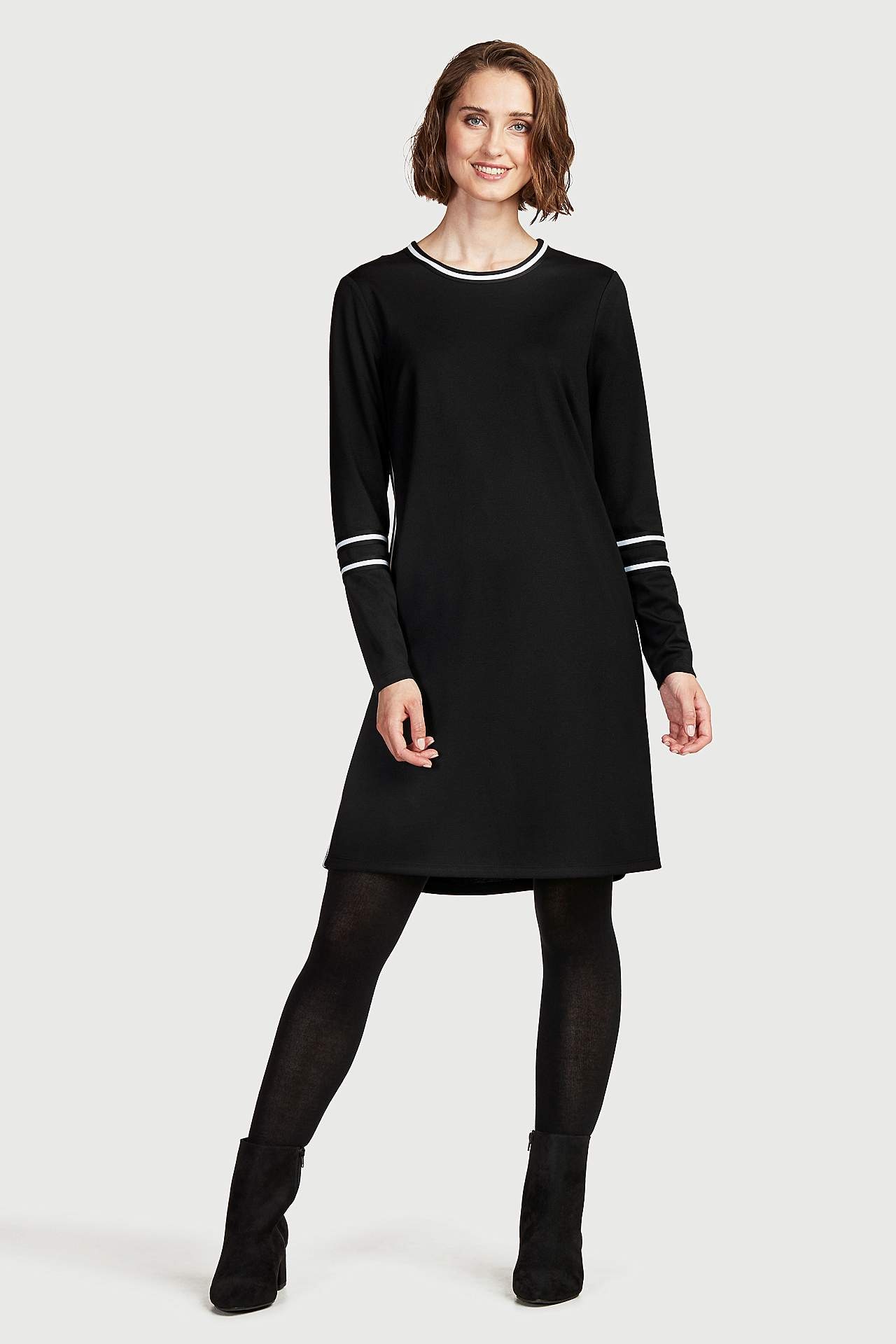 Jersey-Kleid mit Details in Kontrastfarben Tatum