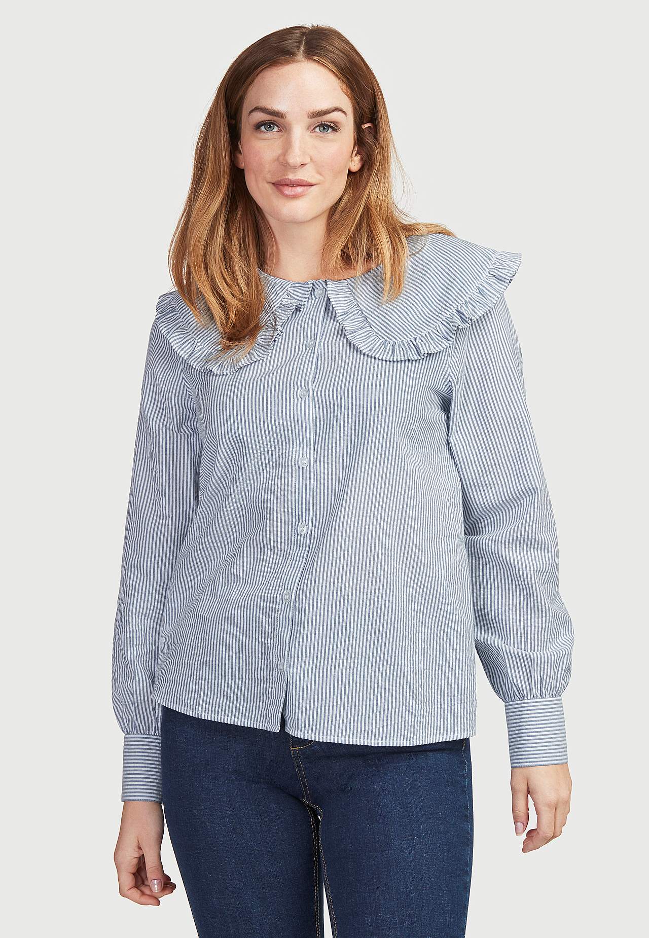 Bluse mit Rüschenkragen Maude