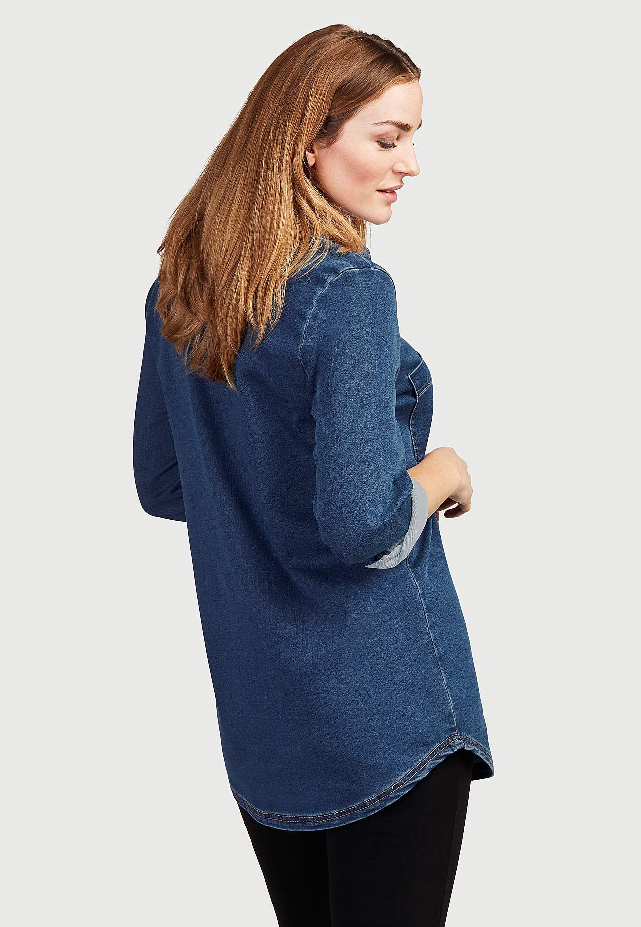 Langärmliges Jeanshemd