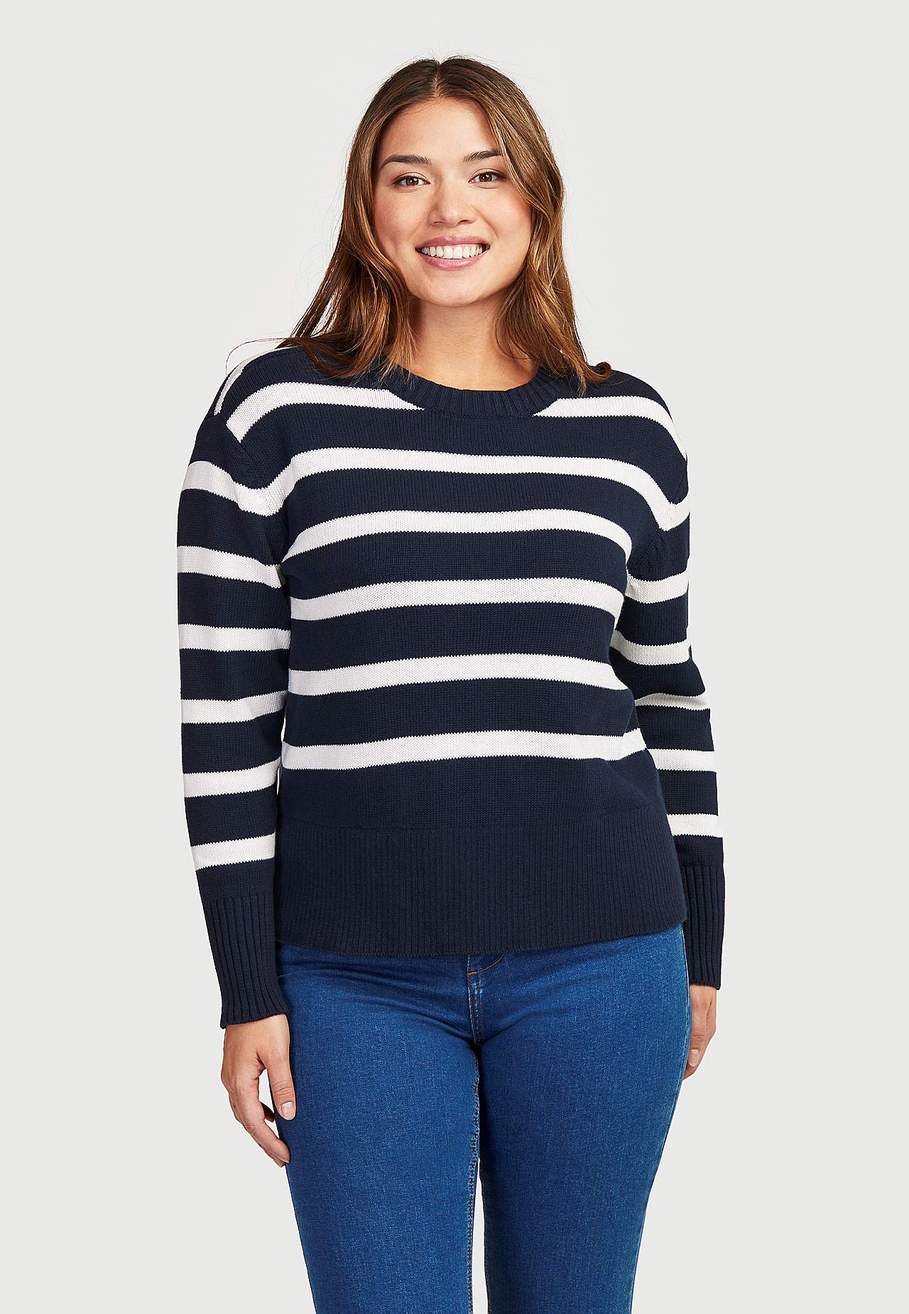 Gestreifter, kurzer Pullover Filippa