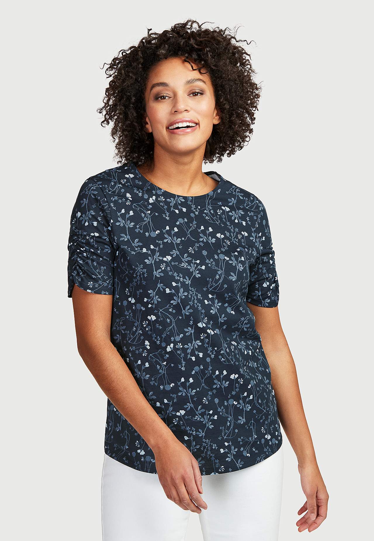 Jersey-Top mit gerafften Ärmeln Amelia 2er-Pack