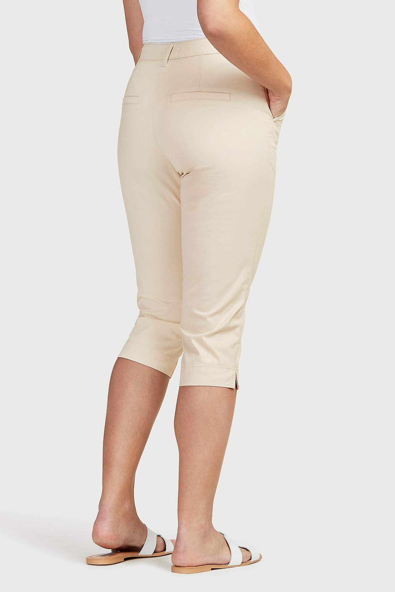 Caprihose aus Stretch-Baumwoll-Köper