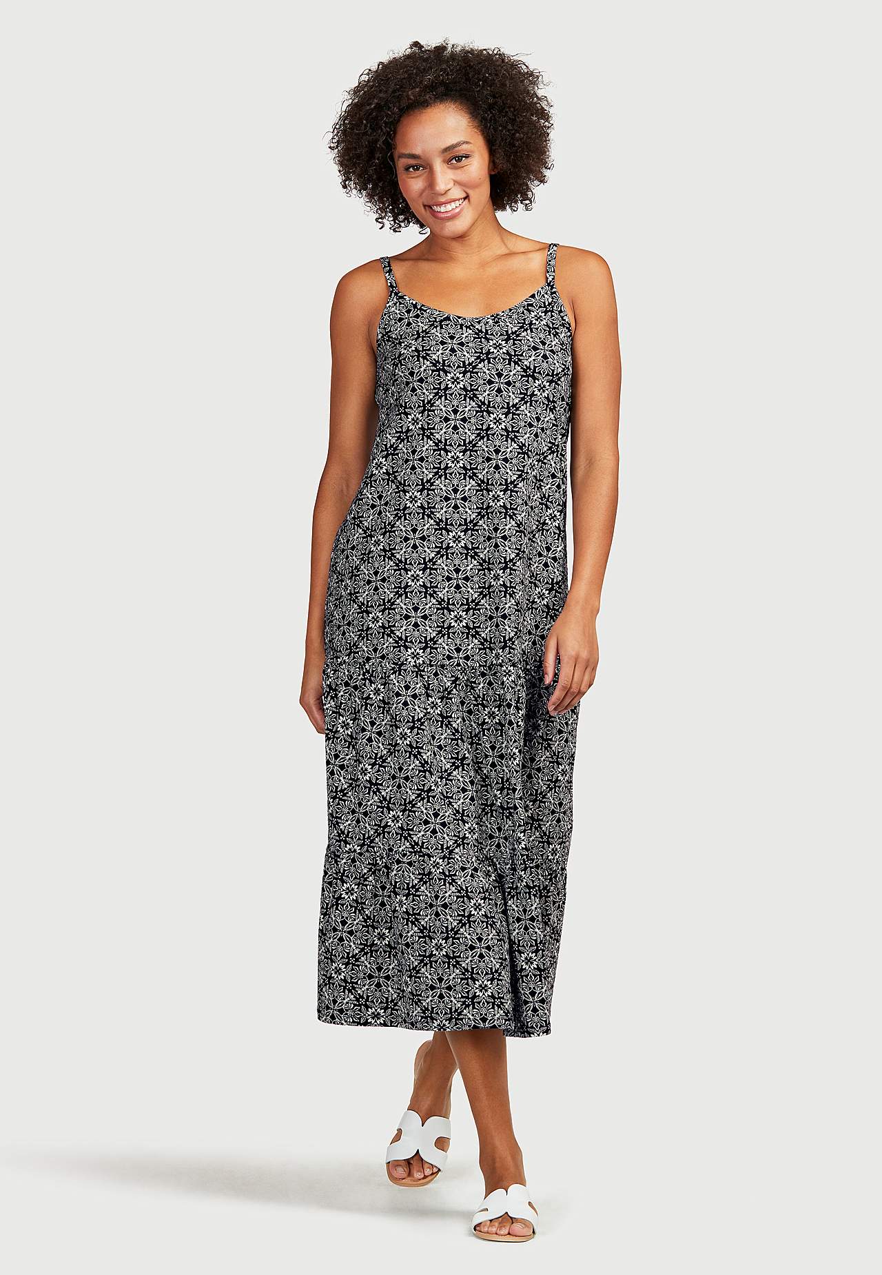 Gemustertes Jerseykleid Sigrid