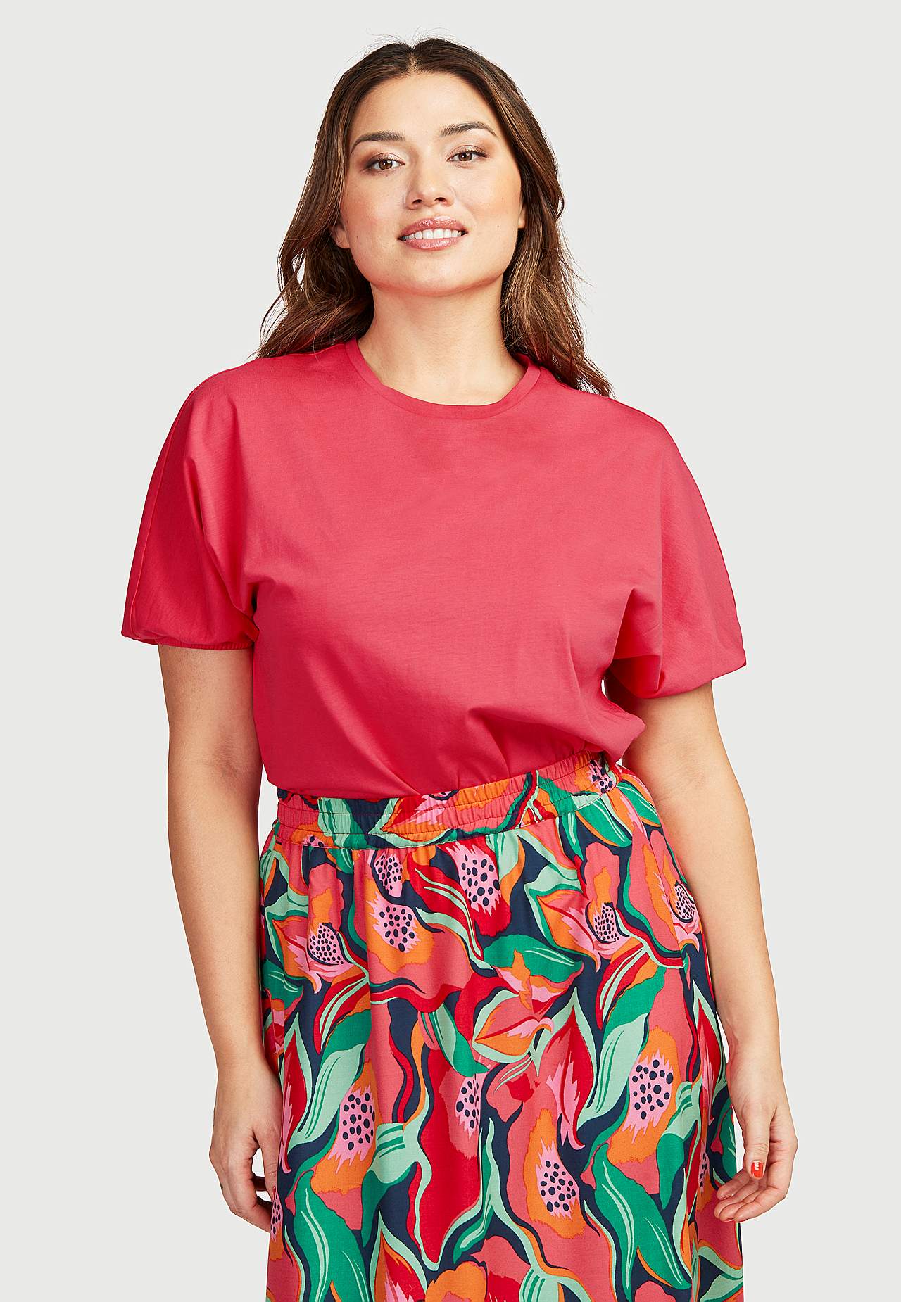 Einfarbiges Jersey-Top Hedvig