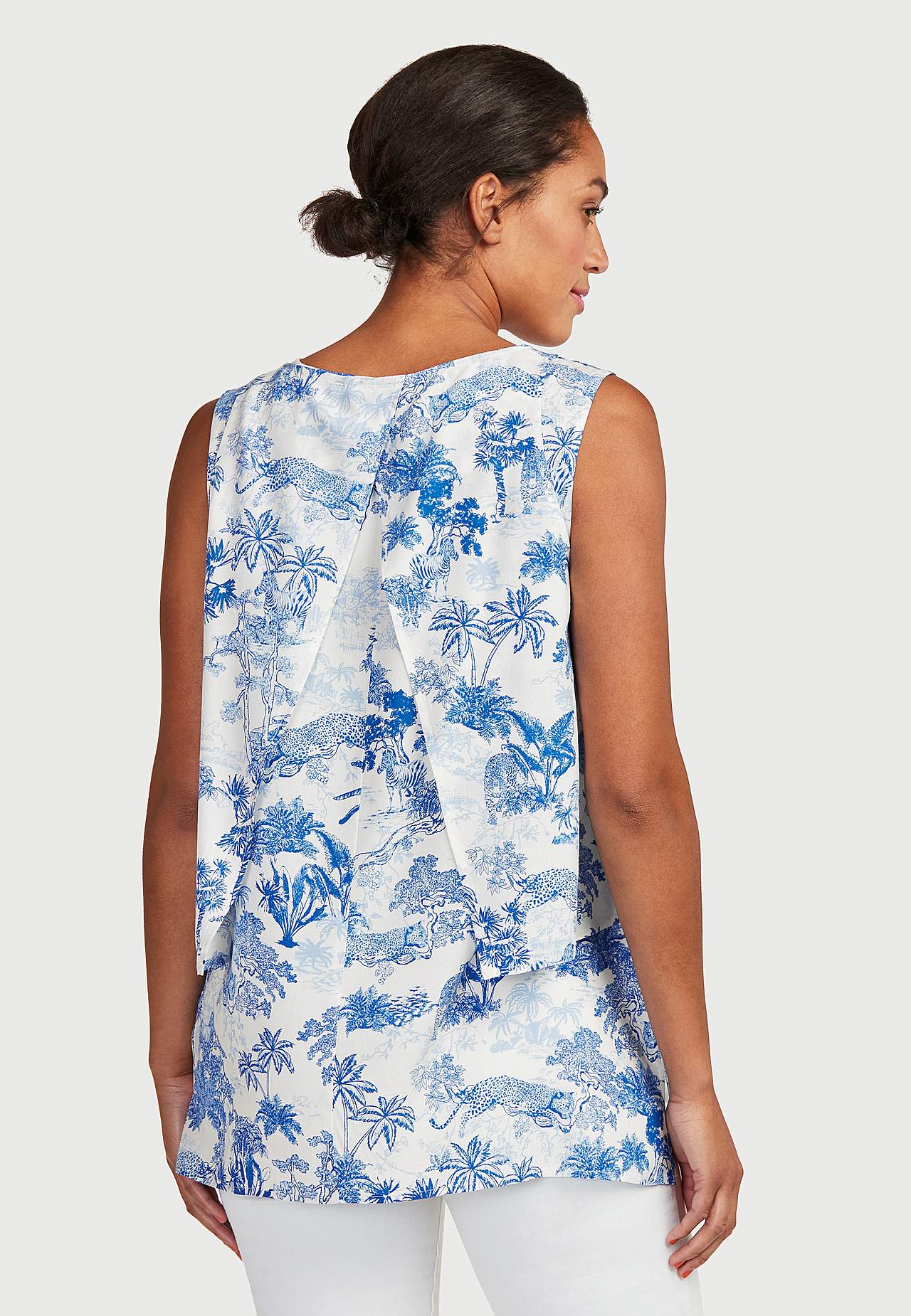 Gemusterte, zwei in eins Bluse