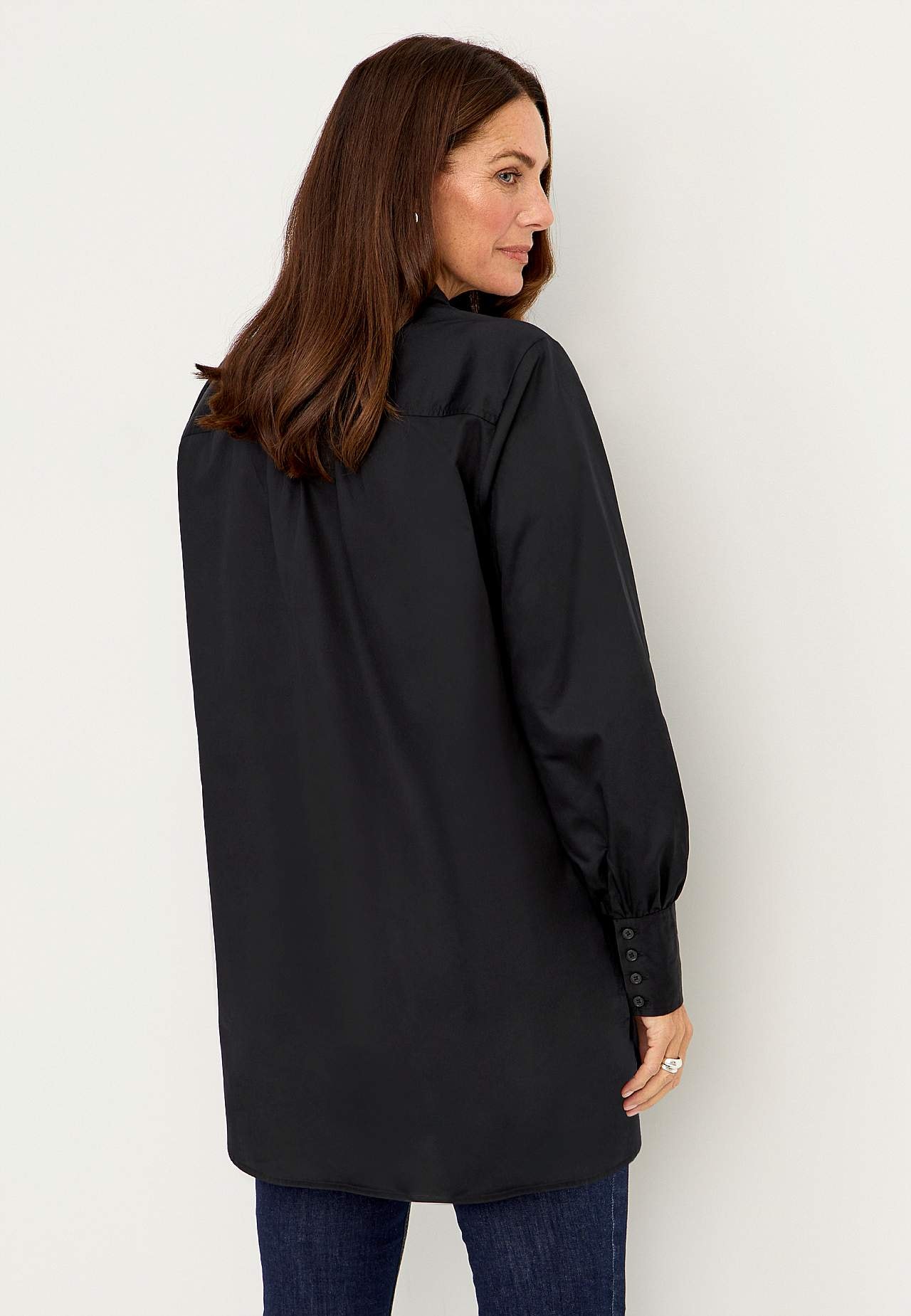 Langes Hemd aus Baumwolle-Satin