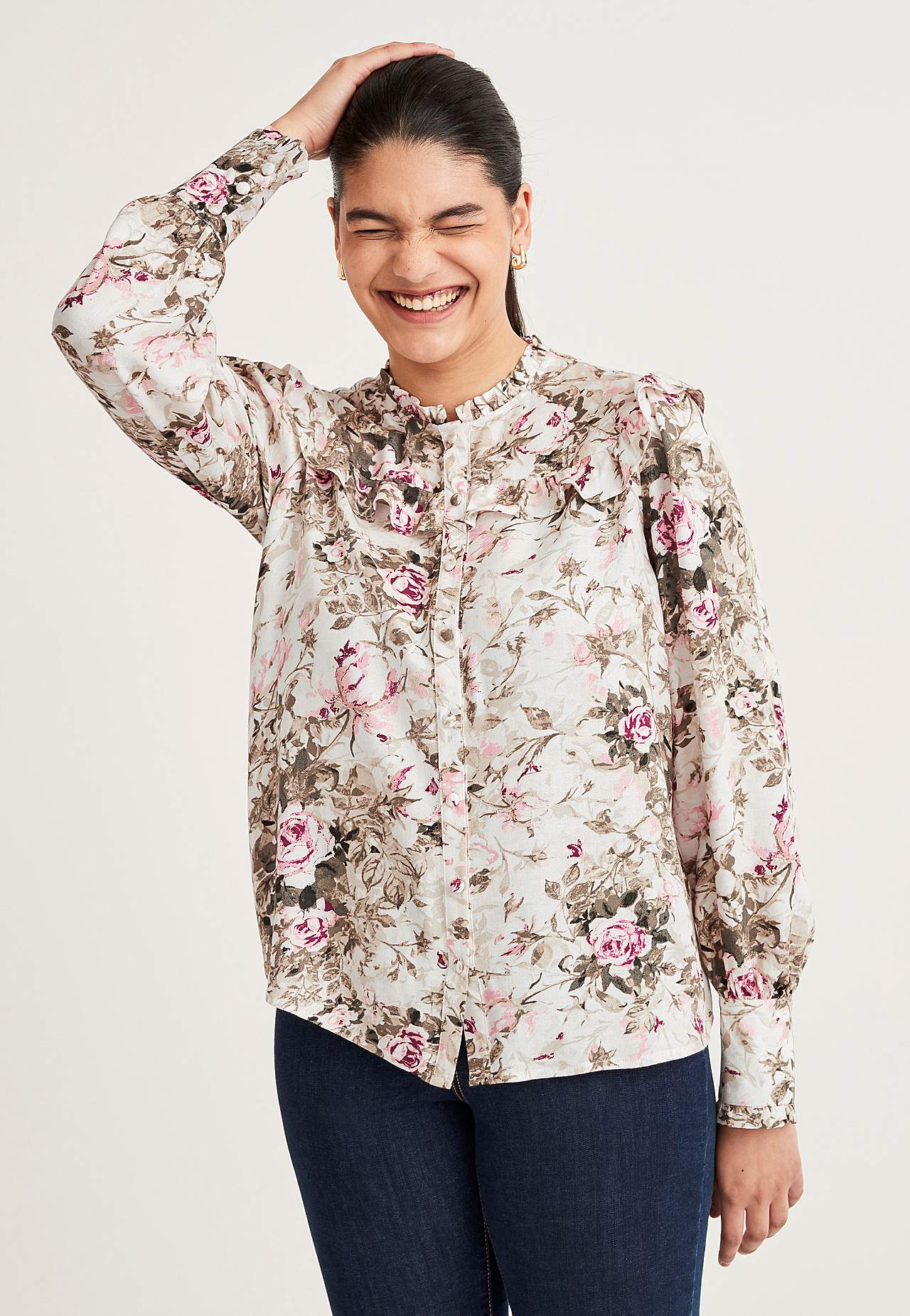 Gemusterte Bluse Laura