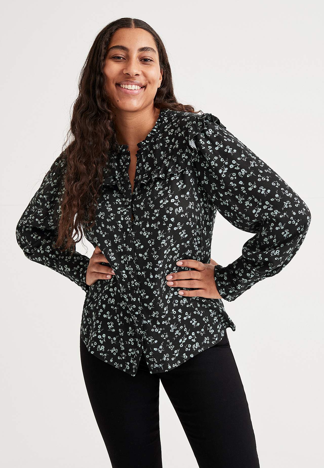 Gemusterte Bluse Laura