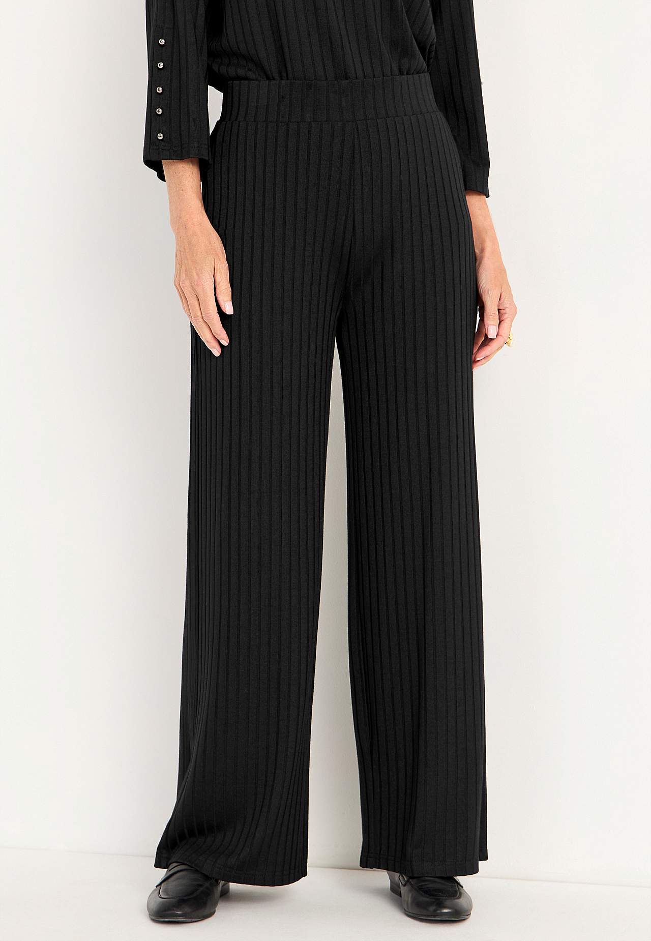 Hose aus geripptem Jersey