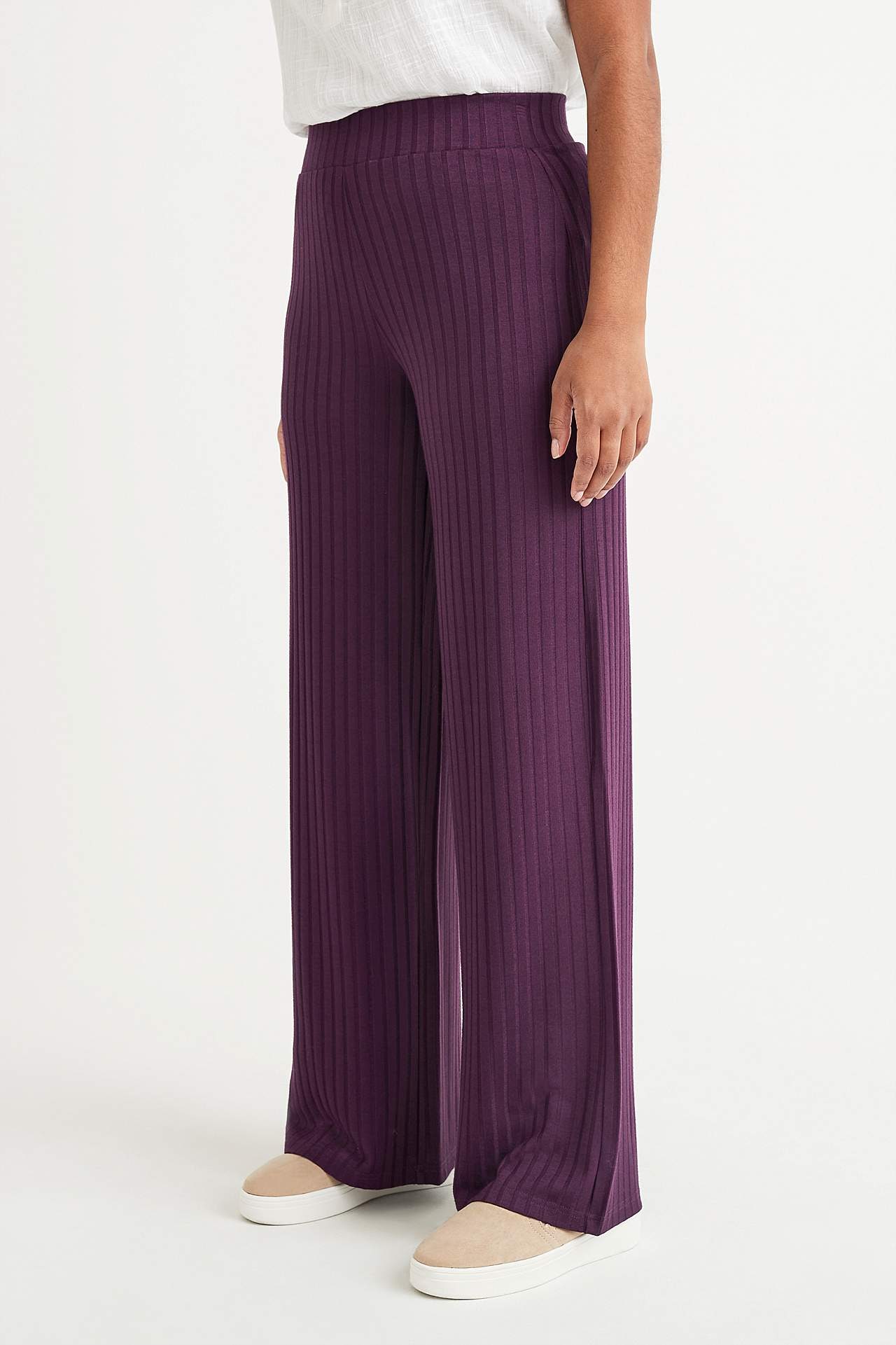 Hose aus geripptem Jersey