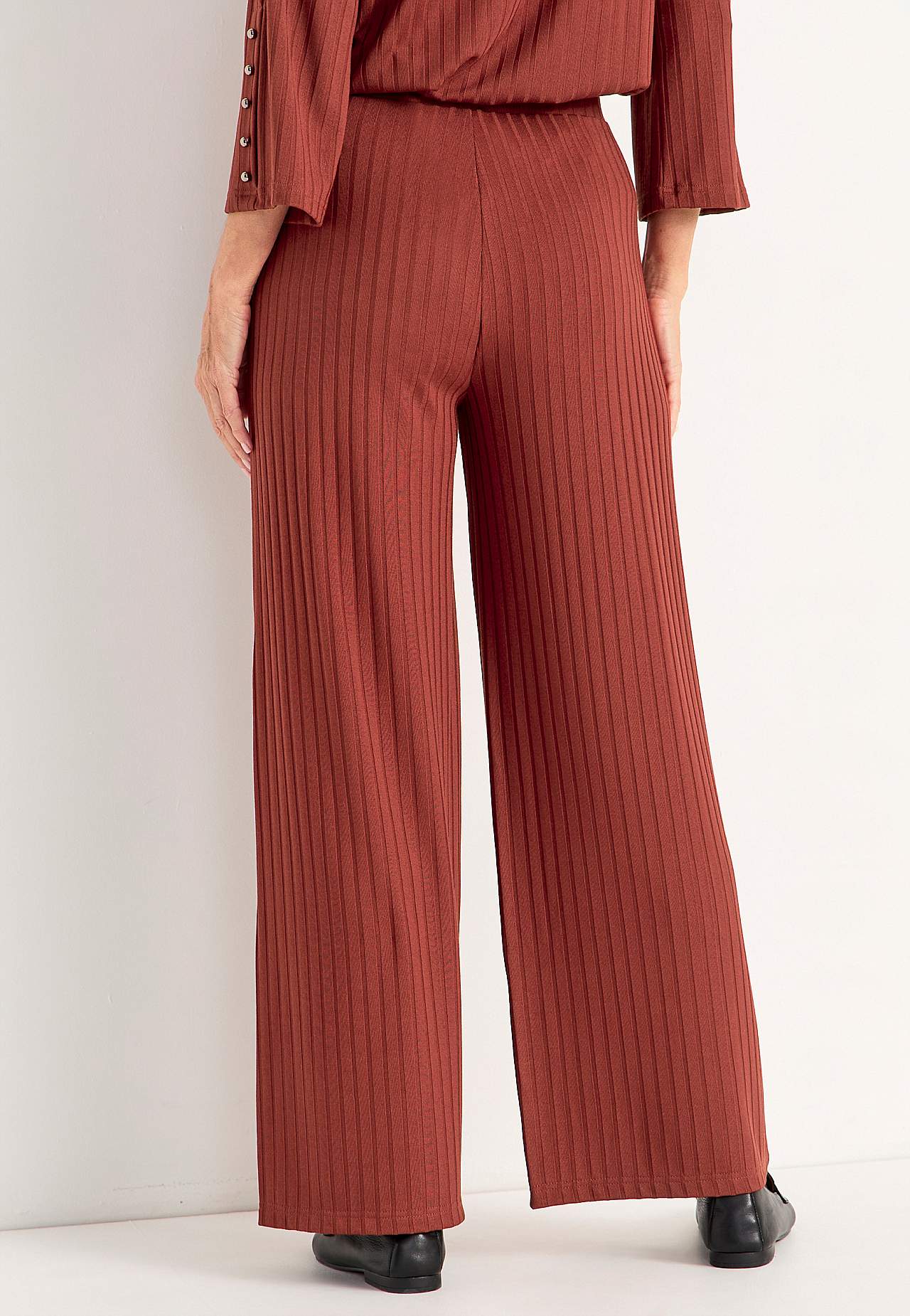 Hose aus geripptem Jersey