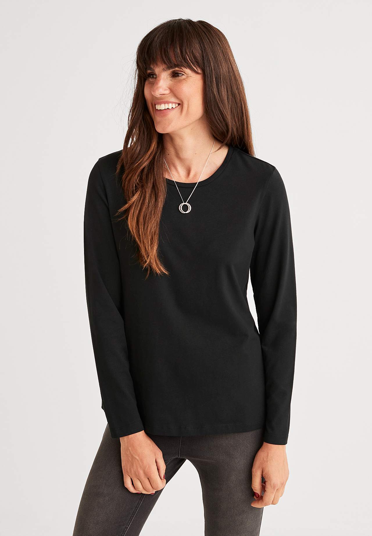 Langärmliges Jersey-Top aus Bio-Baumwolle