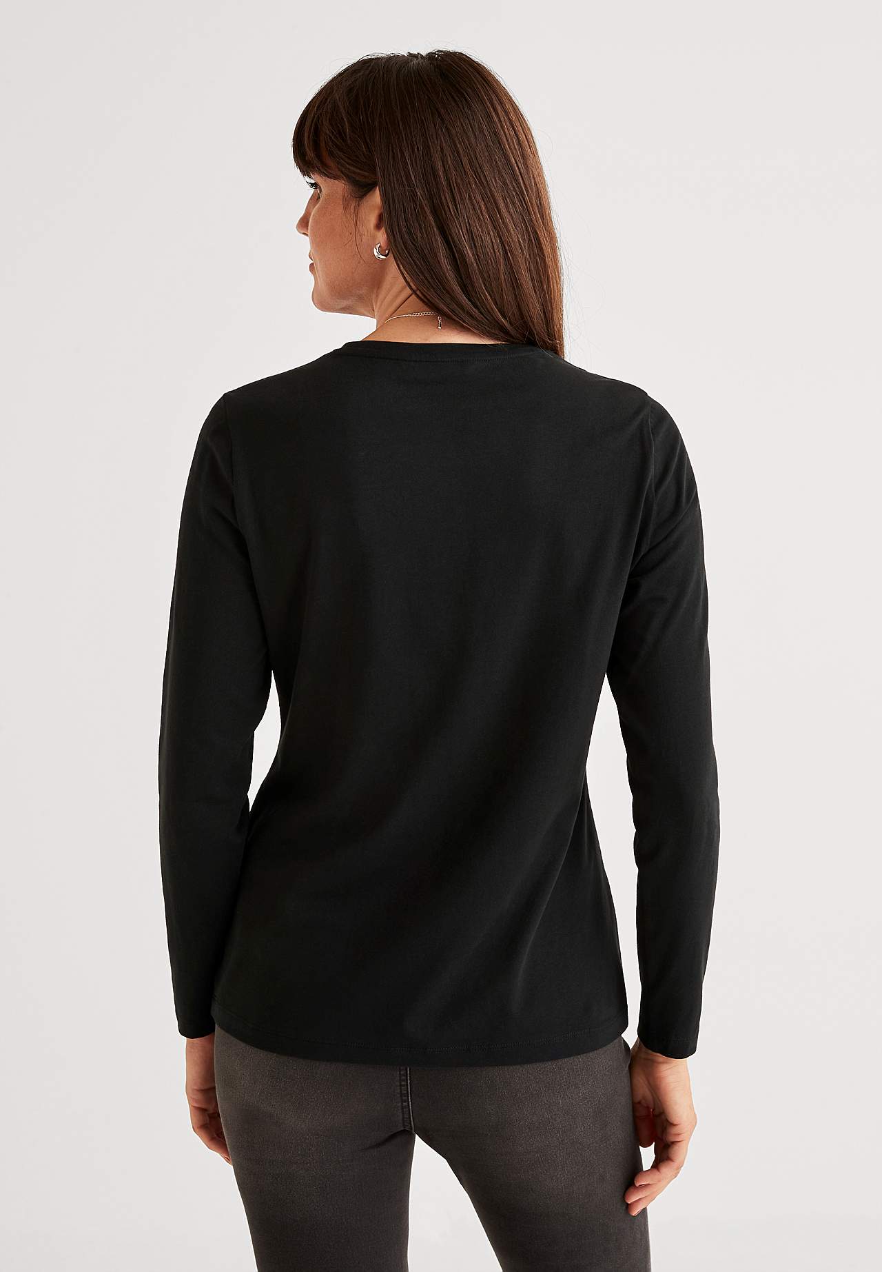 Langärmliges Jersey-Top aus Bio-Baumwolle