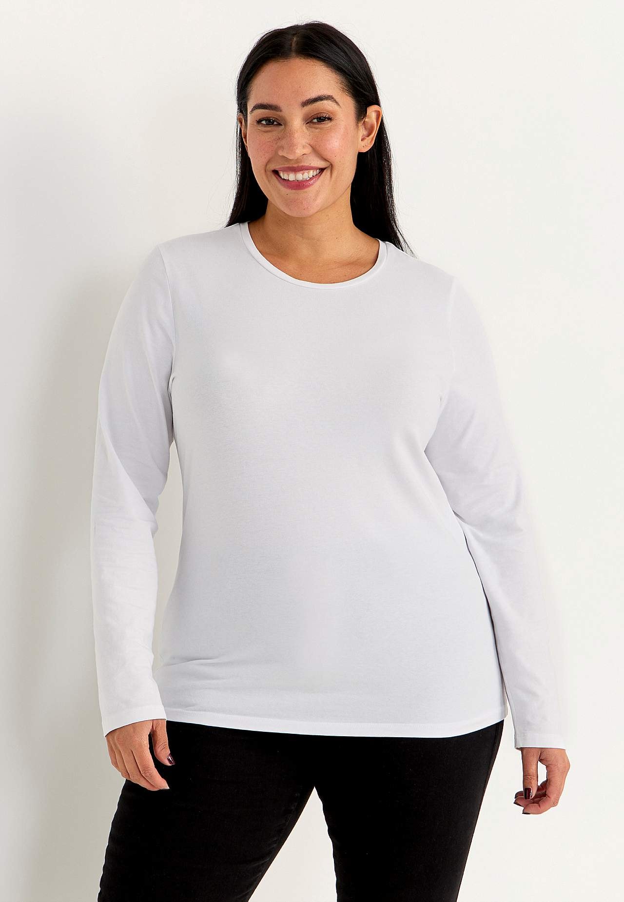 Langärmliges Jersey-Top aus Bio-Baumwolle