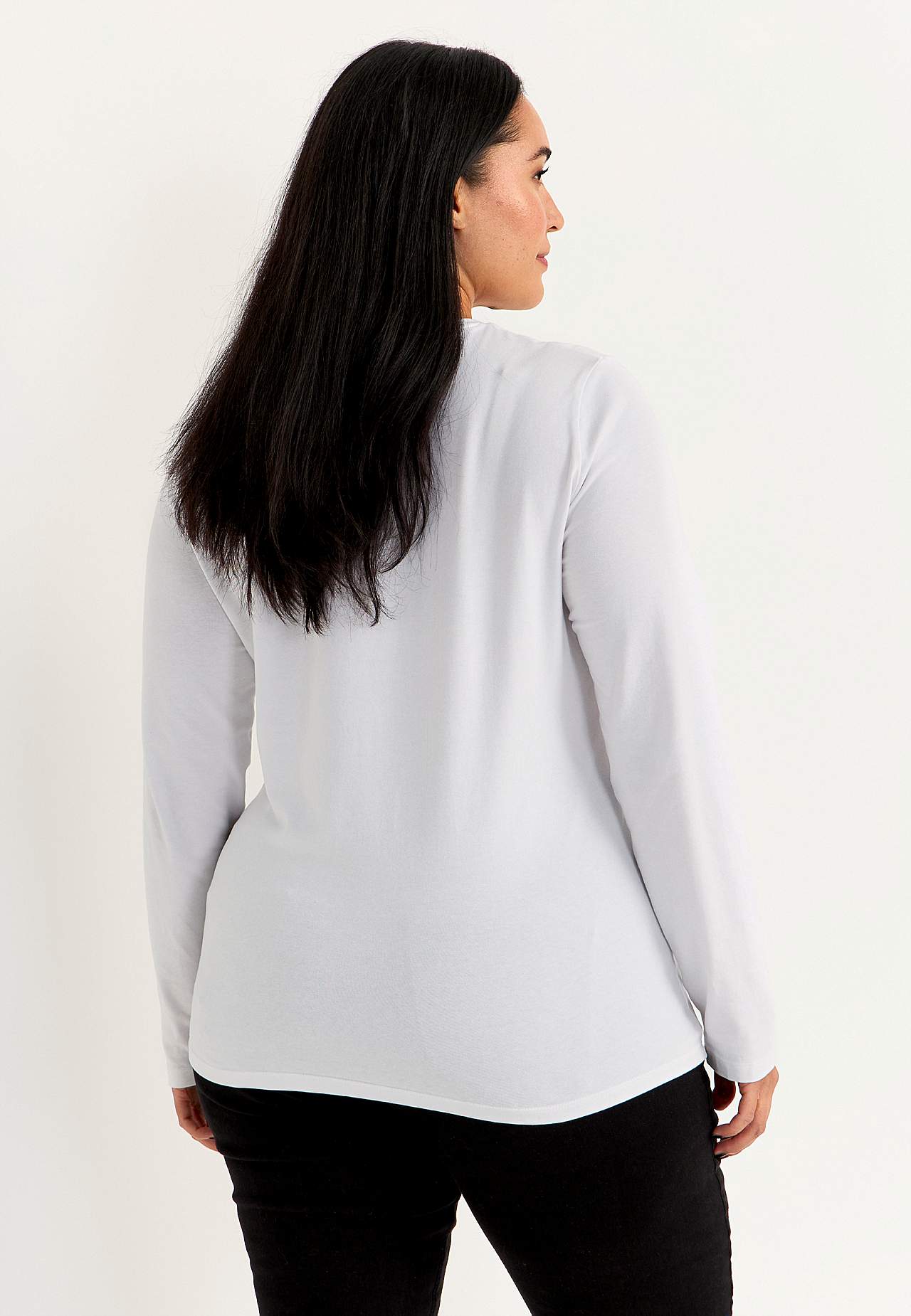 Langärmliges Jersey-Top aus Bio-Baumwolle