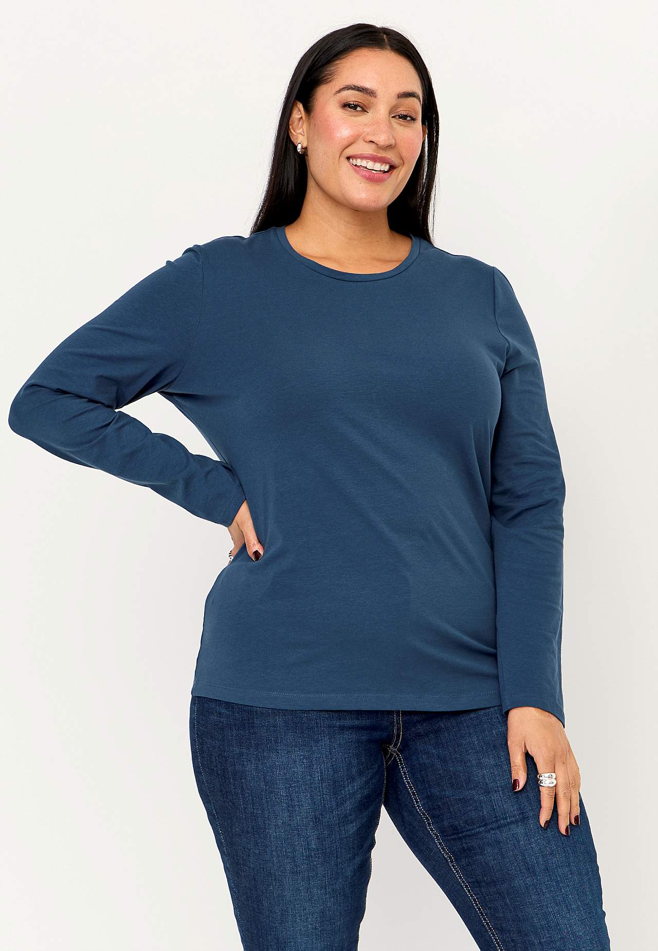 Langärmliges Jersey-Top aus Bio-Baumwolle