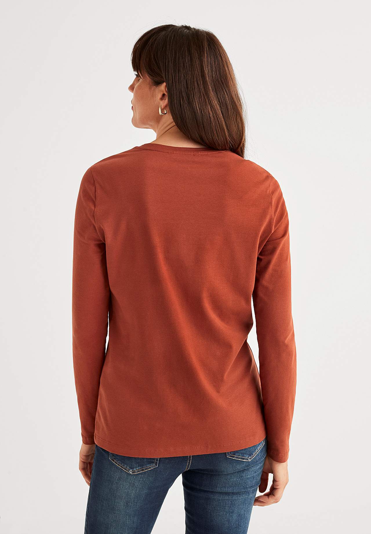 Langärmliges Jersey-Top aus Bio-Baumwolle