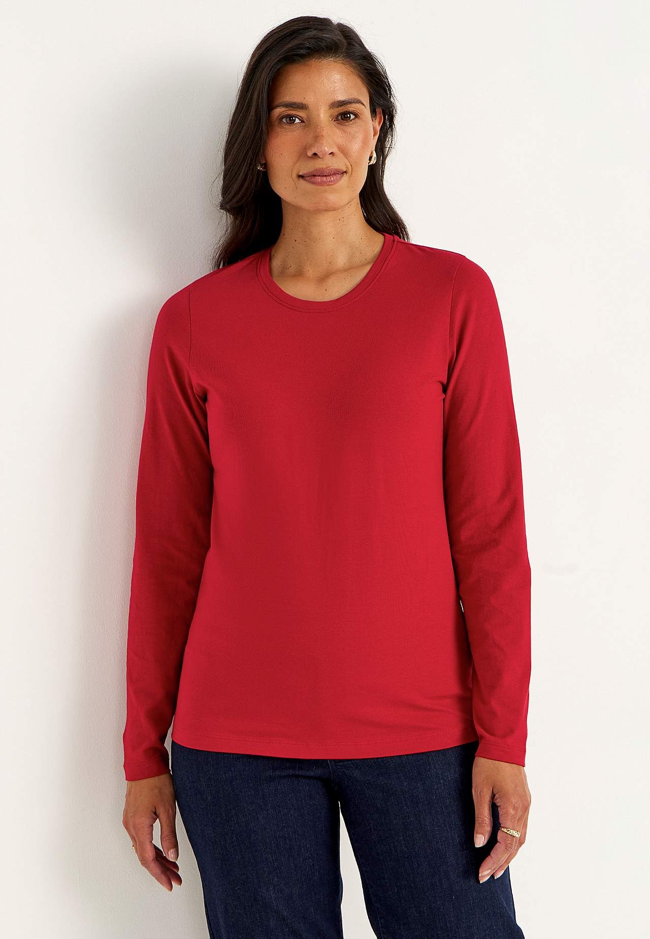 Langärmliges Jersey-Top aus Bio-Baumwolle