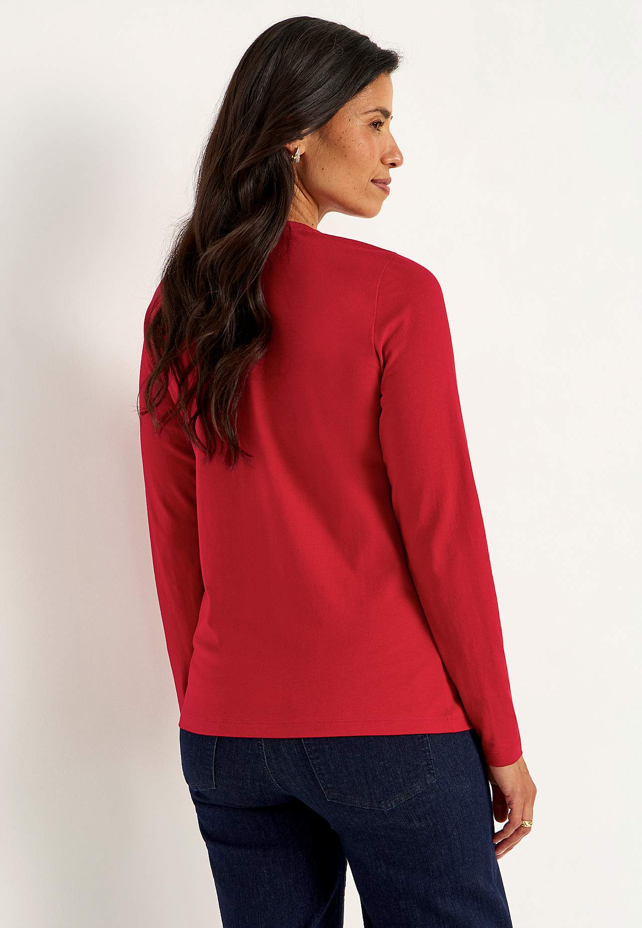 Langärmliges Jersey-Top aus Bio-Baumwolle