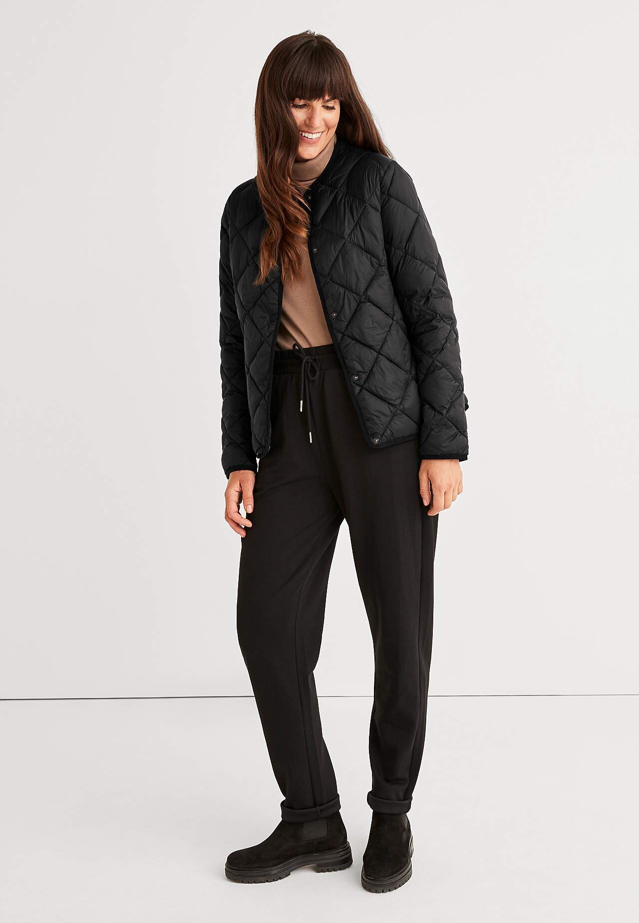 Gesteppte leichte Jacke Uni