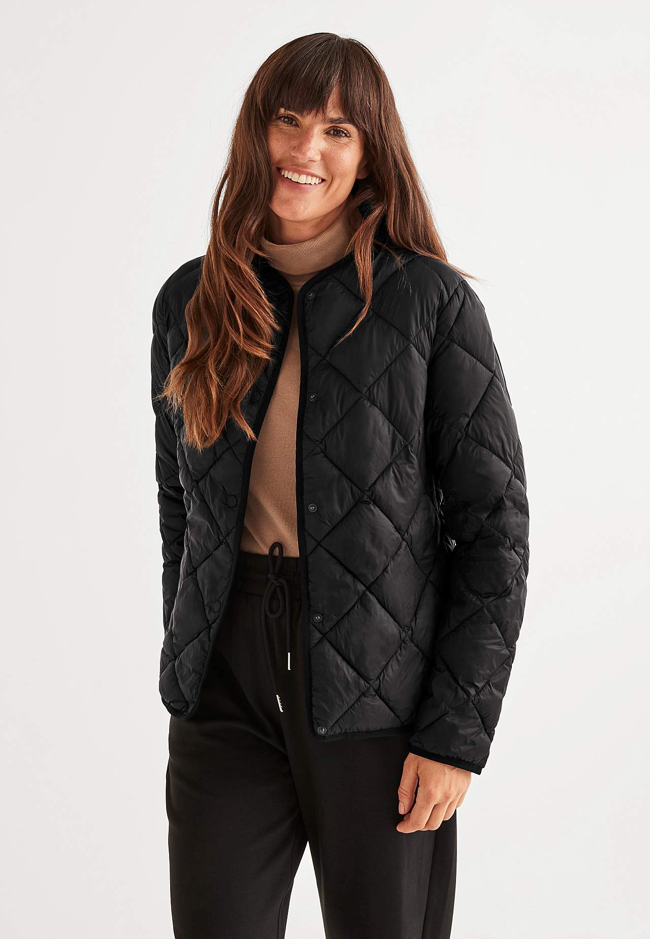 Gesteppte leichte Jacke Uni