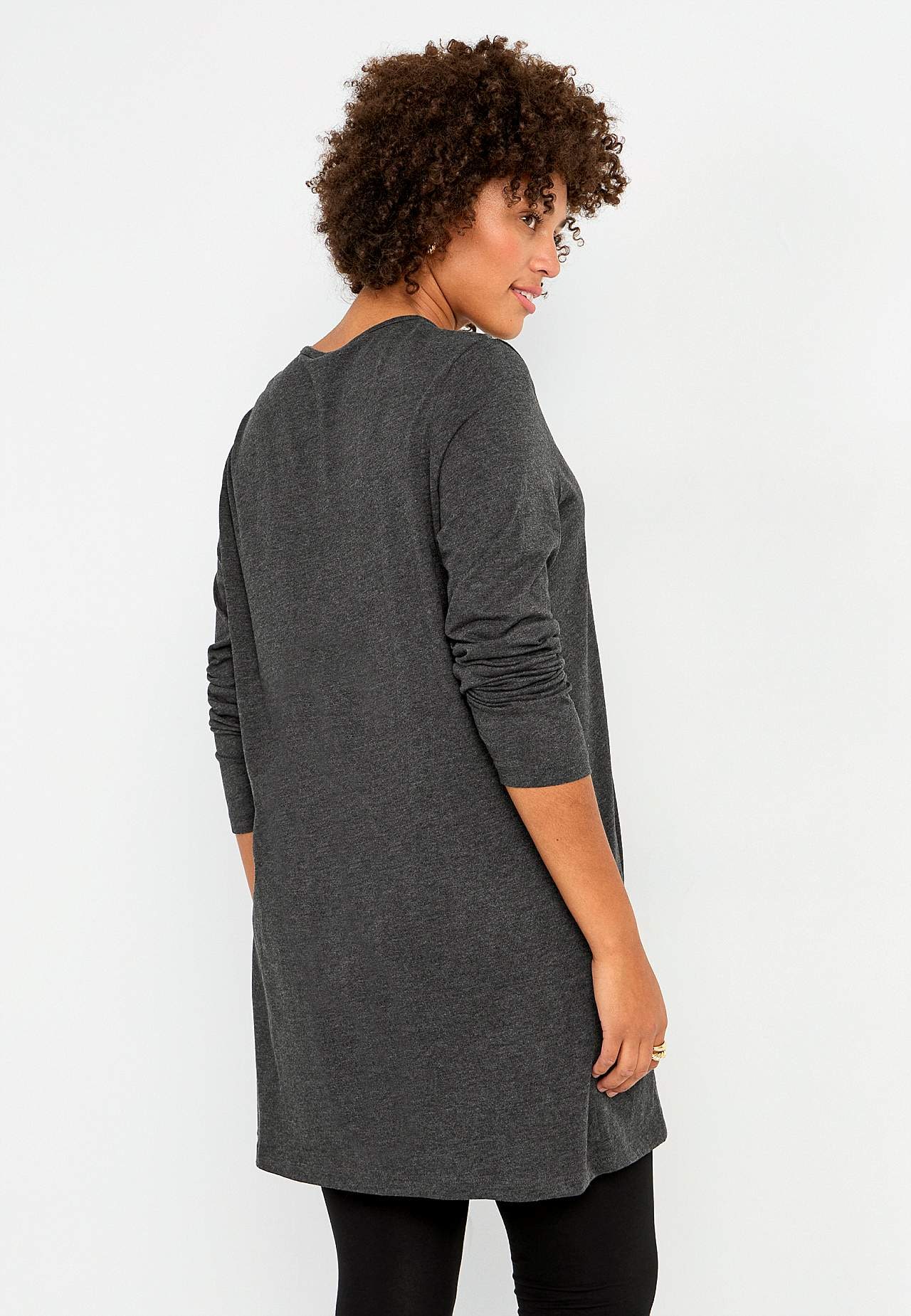 Langärmlige Jersey-Tunika mit Taschen Hilda