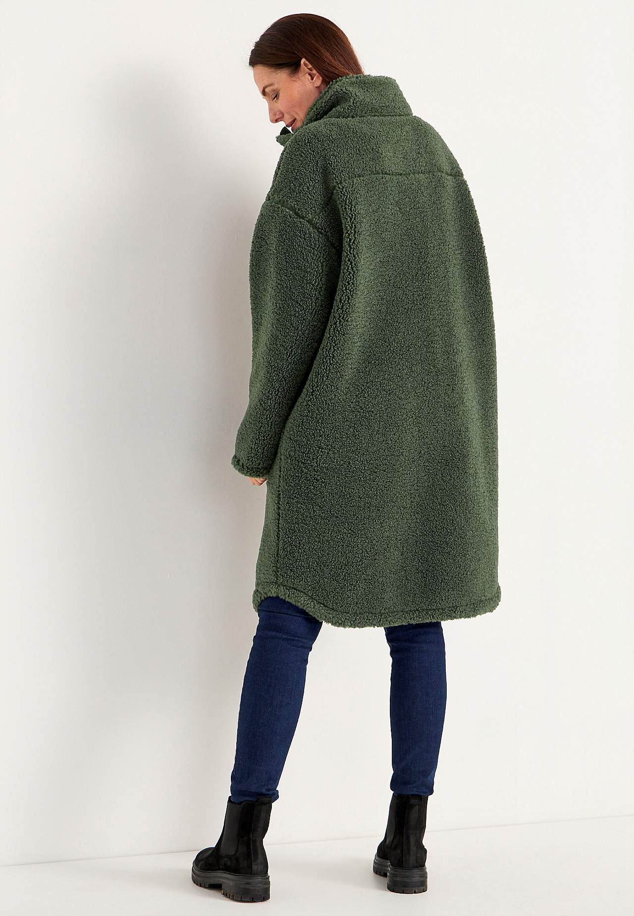 Fleecejacke mit hohem Kragen