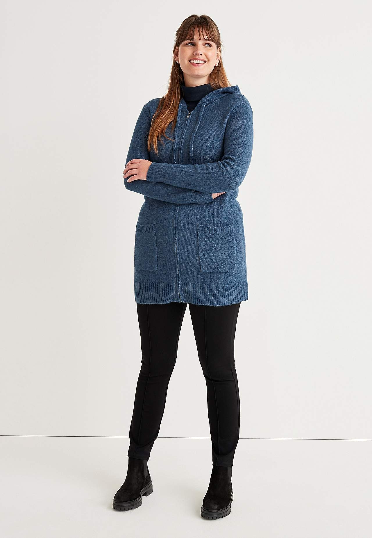 Weicher Cardigan mit Kapuze Evelyn