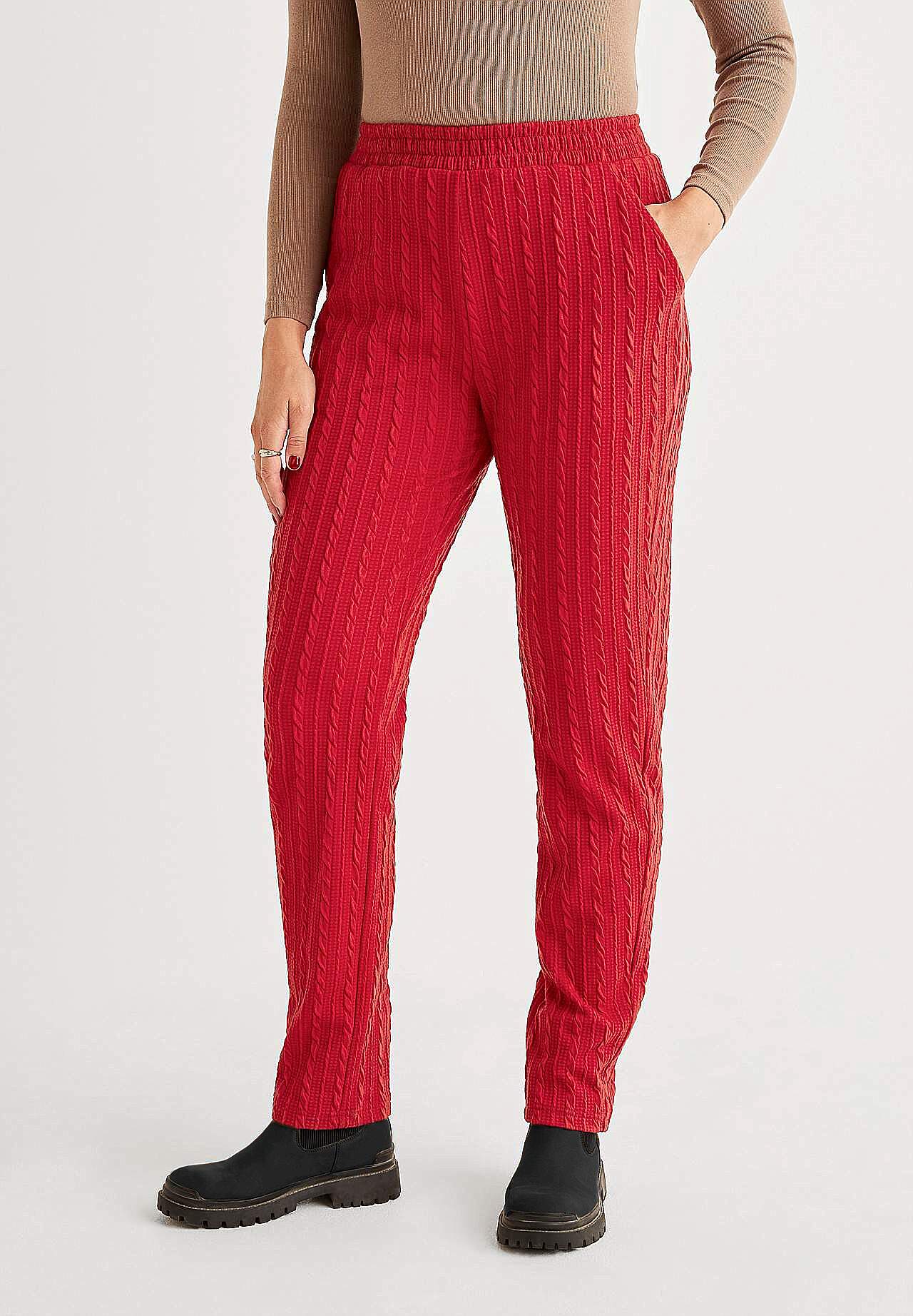Jerseyhose mit einem Strukturmuster Cara