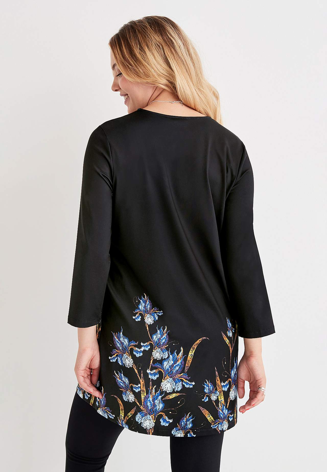 Jersey-Tunika mit Blumenmuster Nelly