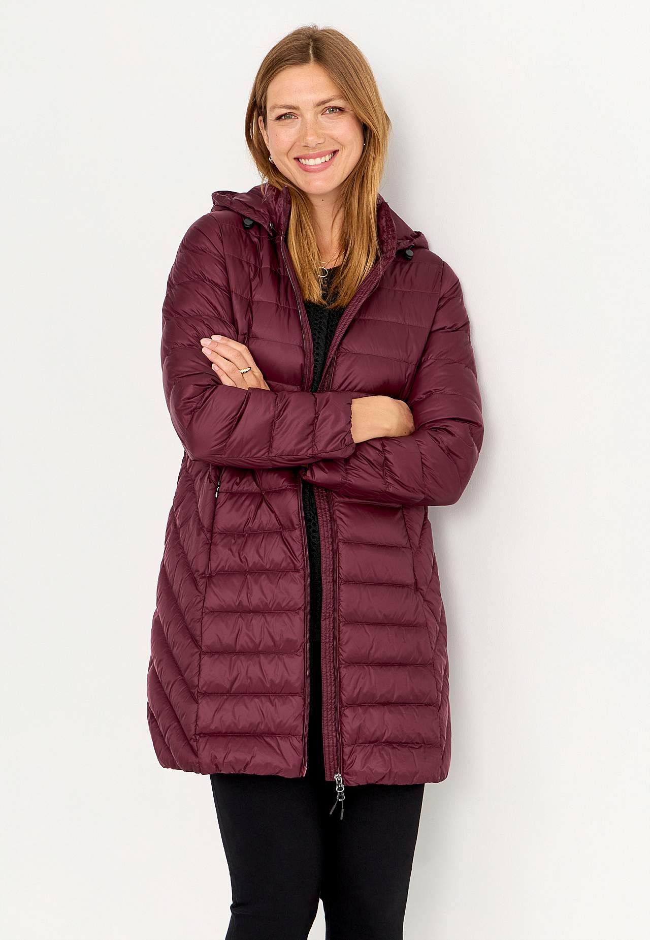 Daunenjacke mit Kapuze