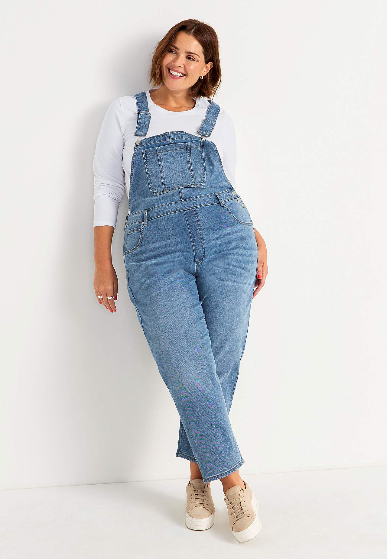 Latzhose aus Denim Aliana