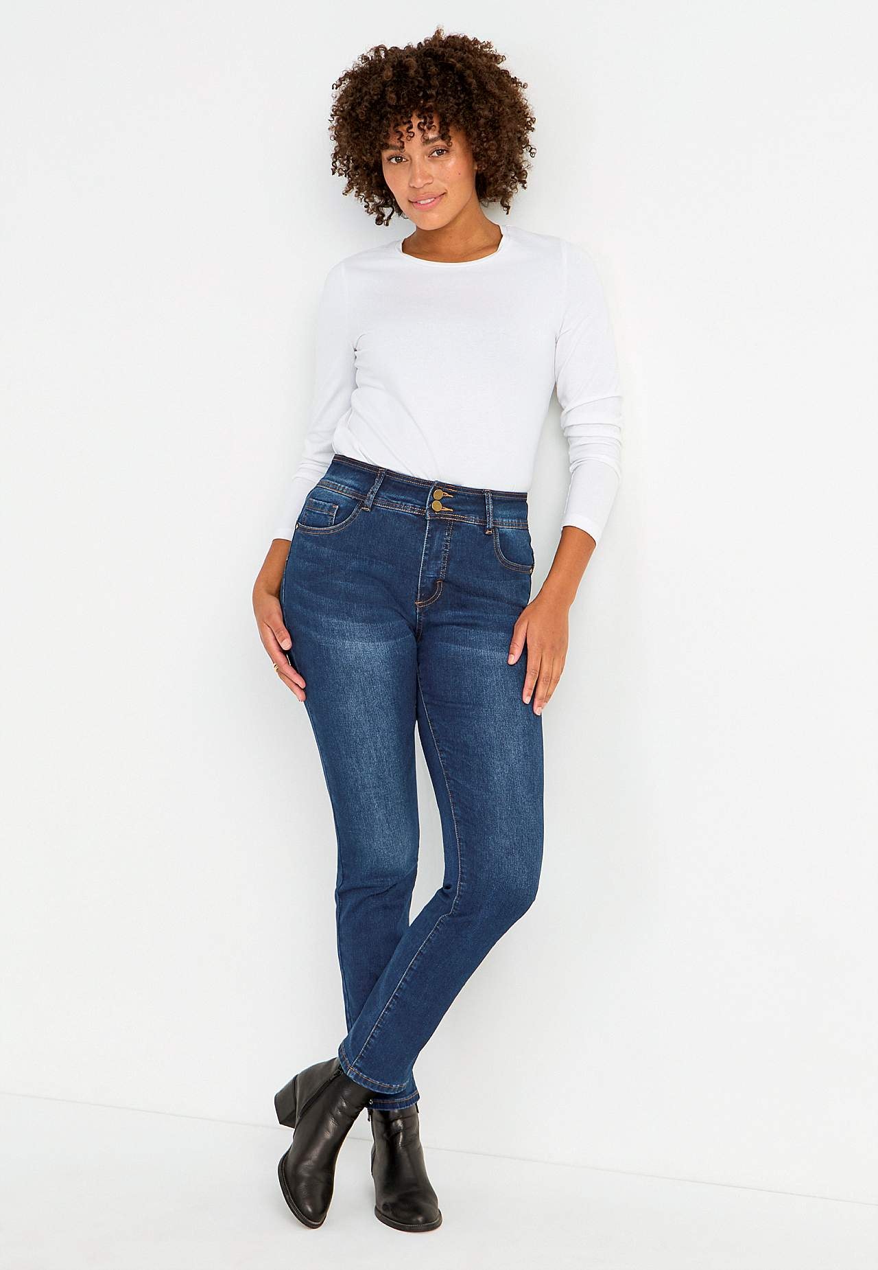 Figurformende Jeans mit Stretch