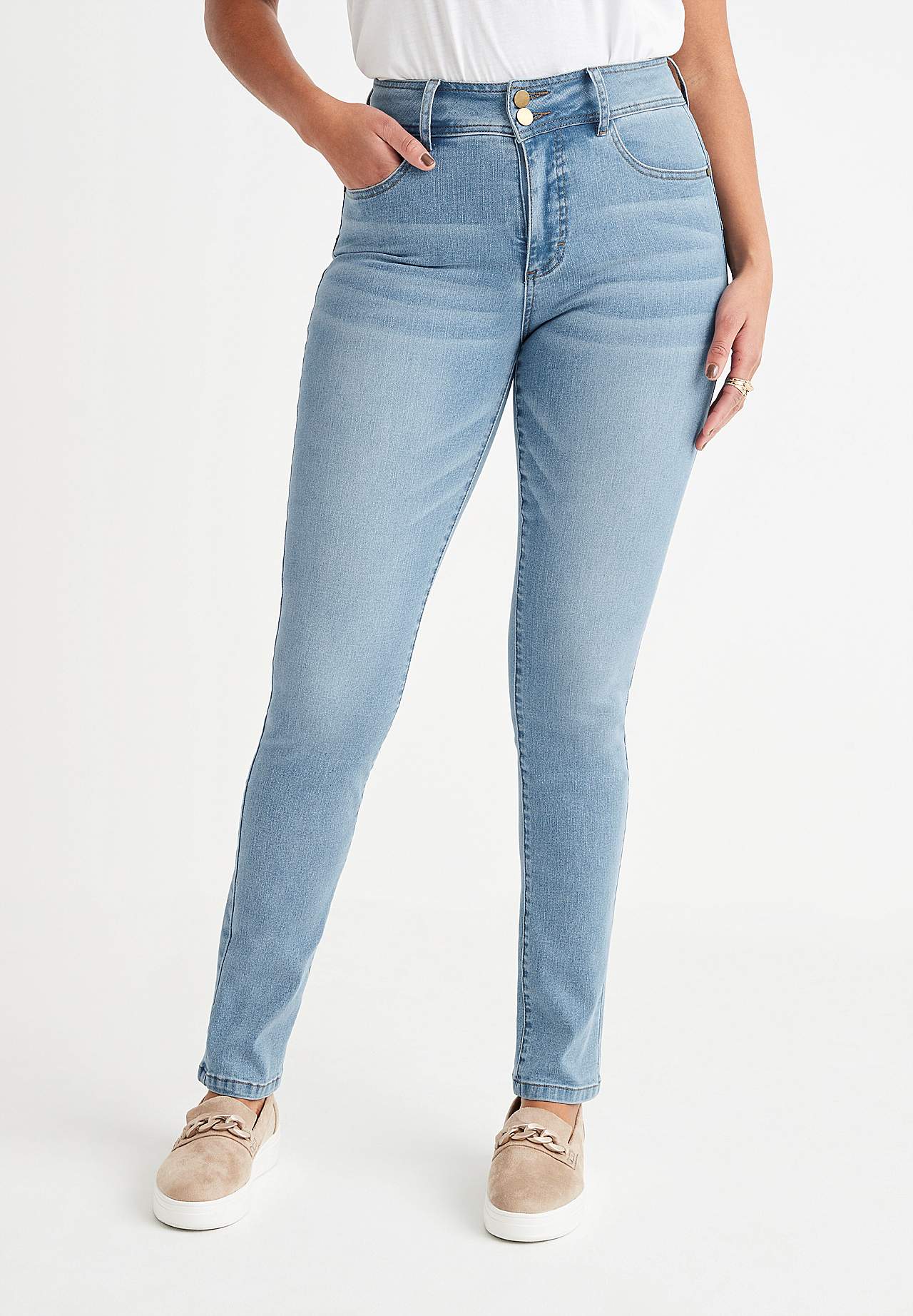 Figurformende Jeans mit Stretch