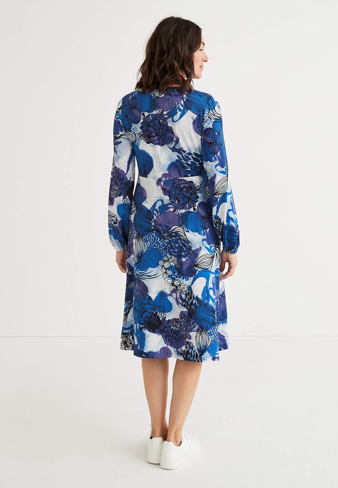 Gemustertes Jersey-Kleid