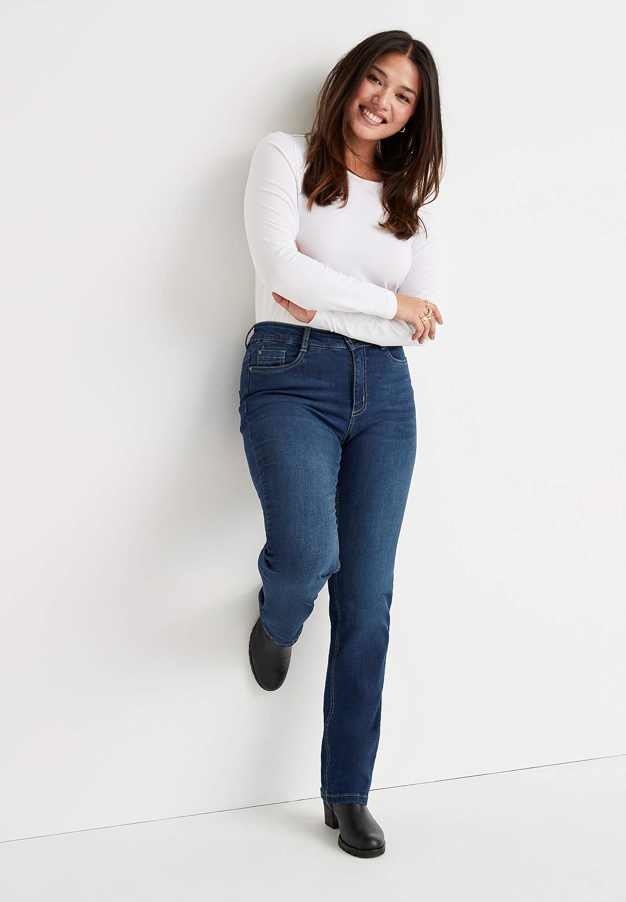 Stretch-Jeans mit gerades Bein - drei Längen