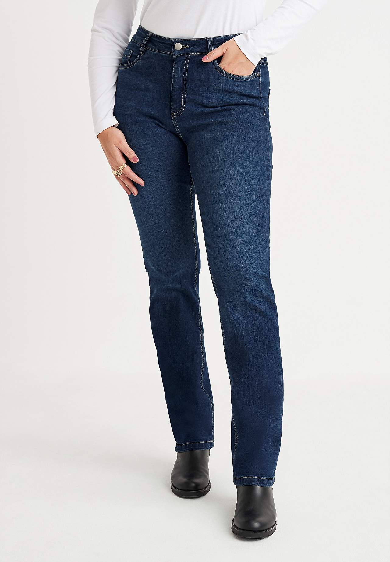 Stretch-Jeans mit gerades Bein - drei Längen