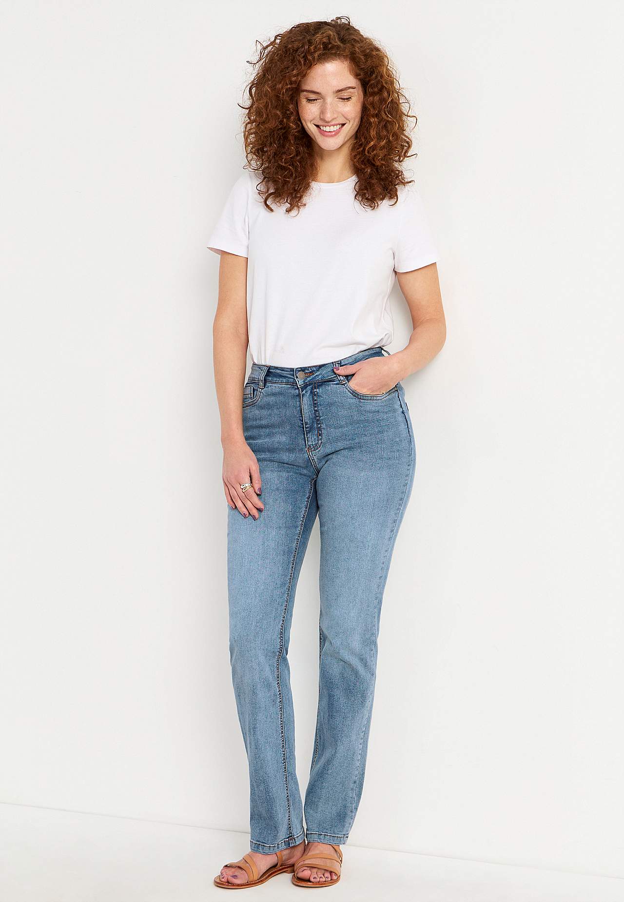 Stretch-Jeans mit gerades Bein - drei Längen