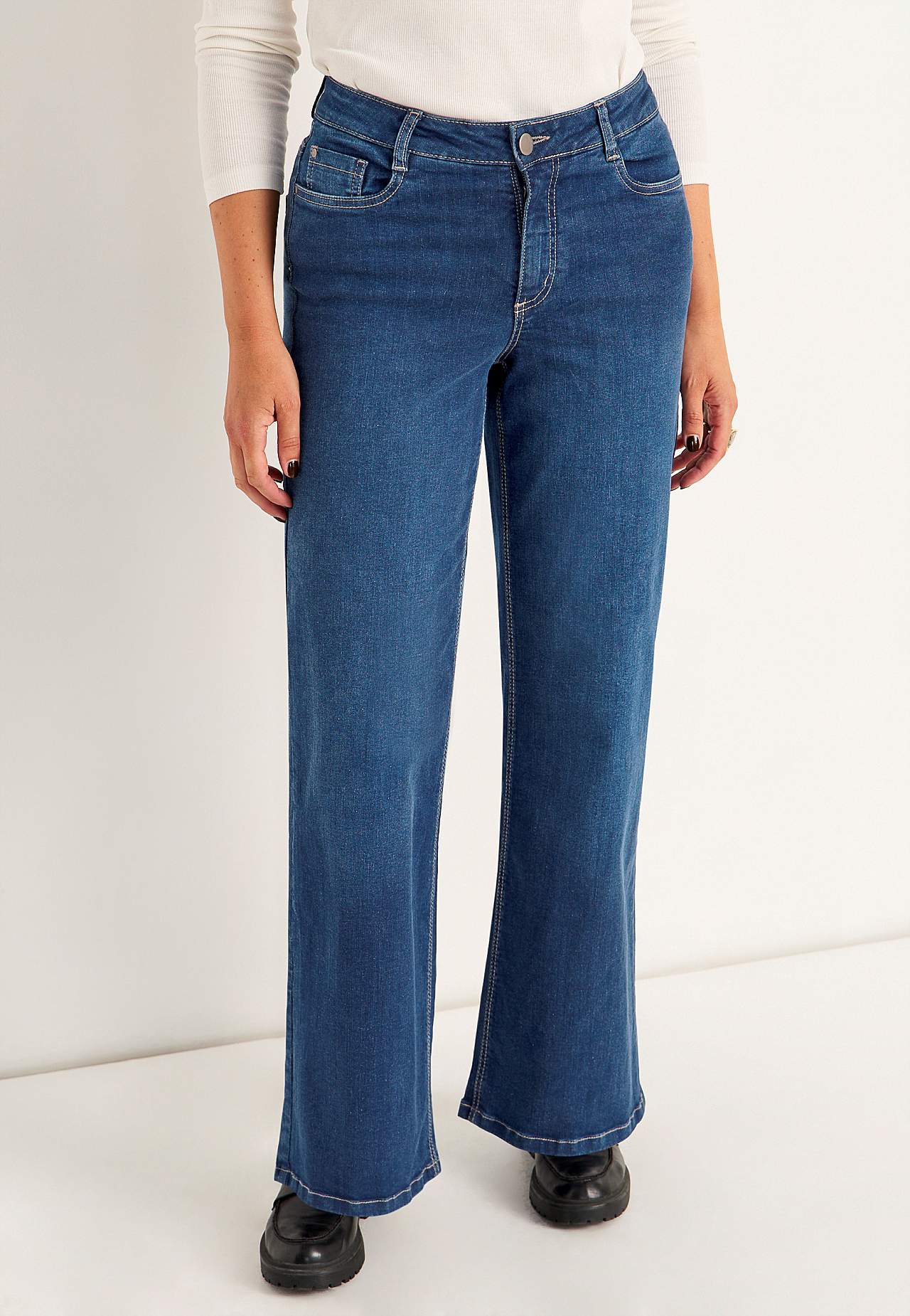 Breite Jeans mit hoher Taille Renata