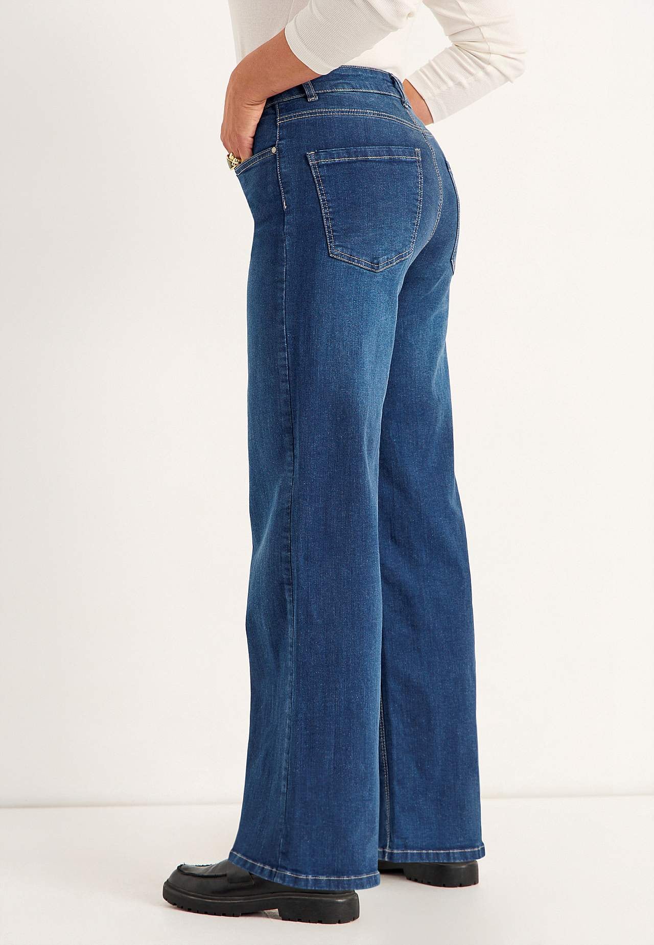 Breite Jeans mit hoher Taille Renata