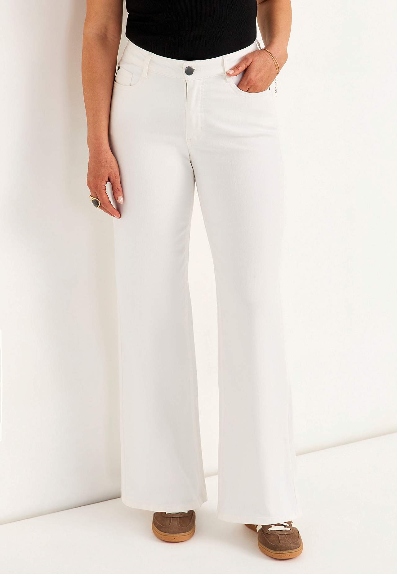 Breite Jeans mit hoher Taille Renata