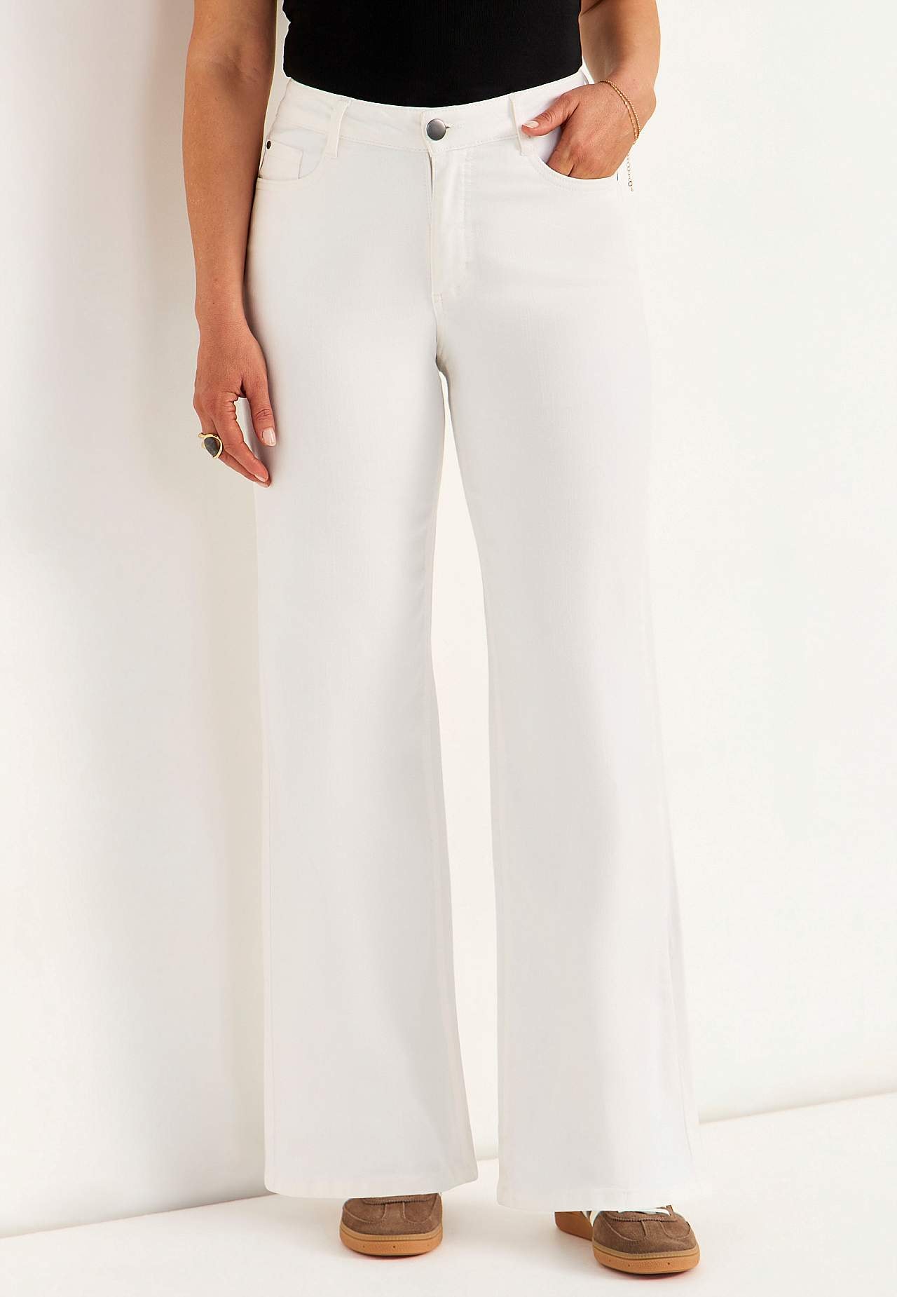 Breite Jeans mit hoher Taille Renata