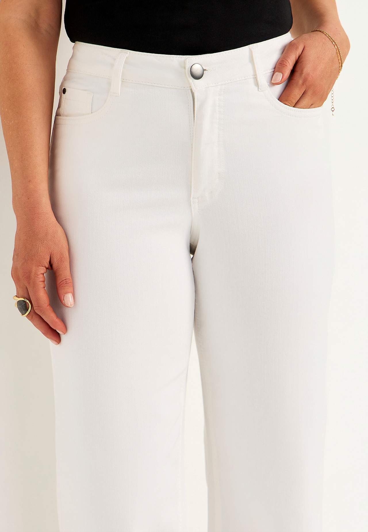 Breite Jeans mit hoher Taille Renata