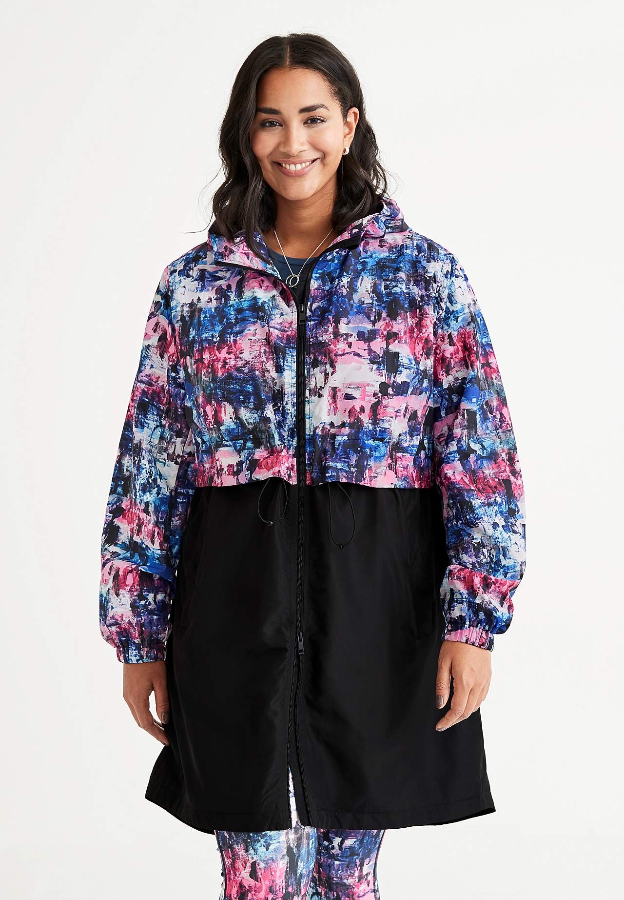 Gemusterter Windbreaker