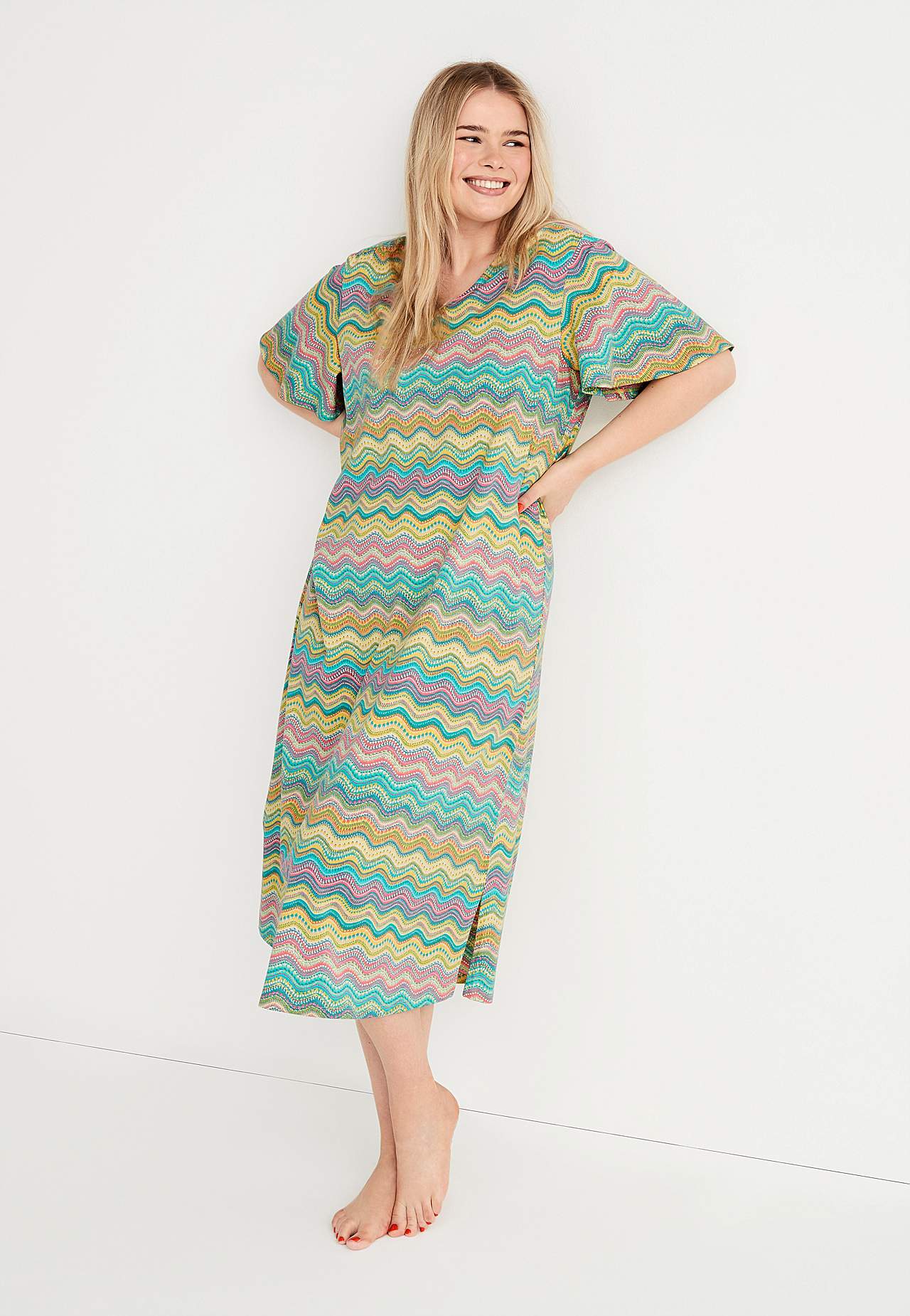 Kurzärmliges Nachtkleid