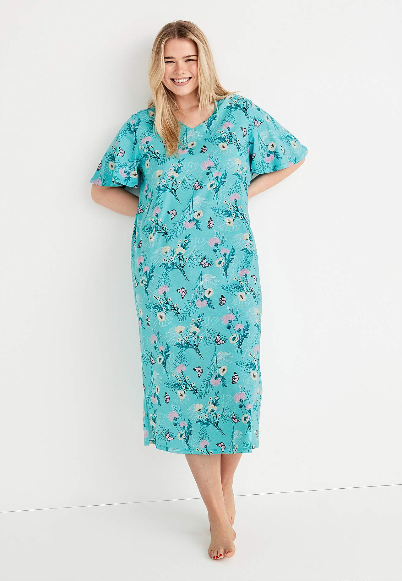 Kurzärmliges Nachtkleid Anne